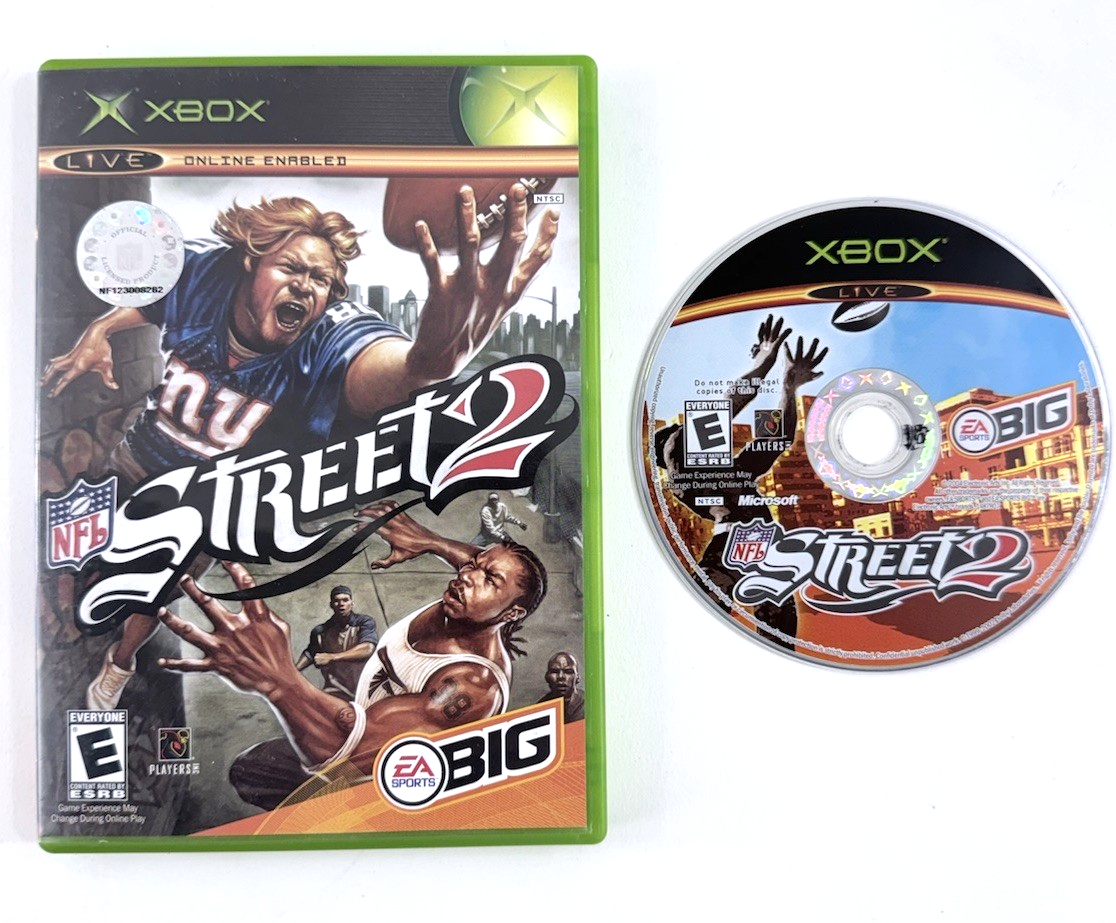 NFL Street 2 (Microsoft Xbox, 2004) Game and Case - Tested and Working