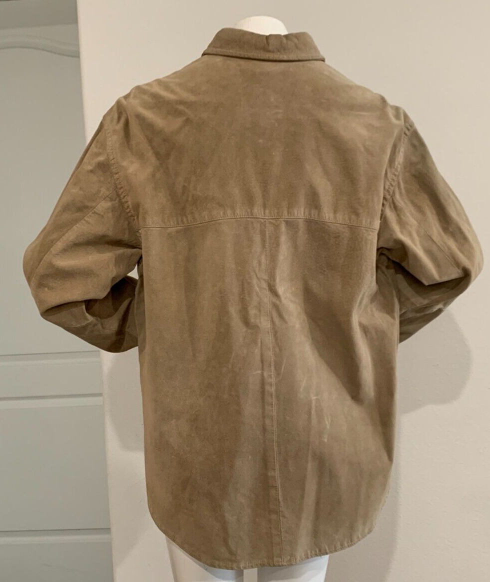 Talbots Genuine Leather Women's Medium Long Sleeved Button Up Shirt