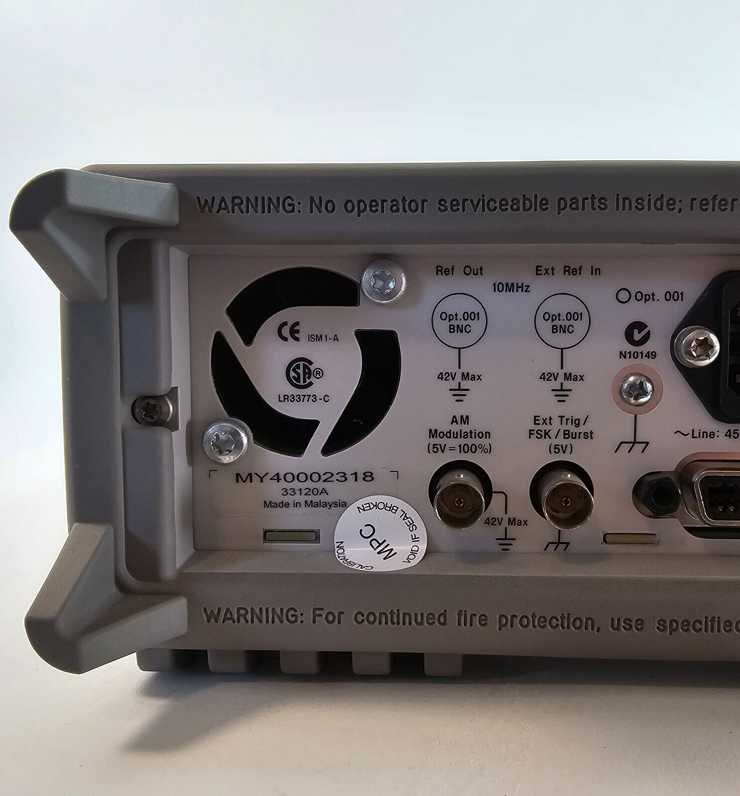Agilent 33120A 15 MHz Function Arbitrary Waveform Generator - Verified Accurate
