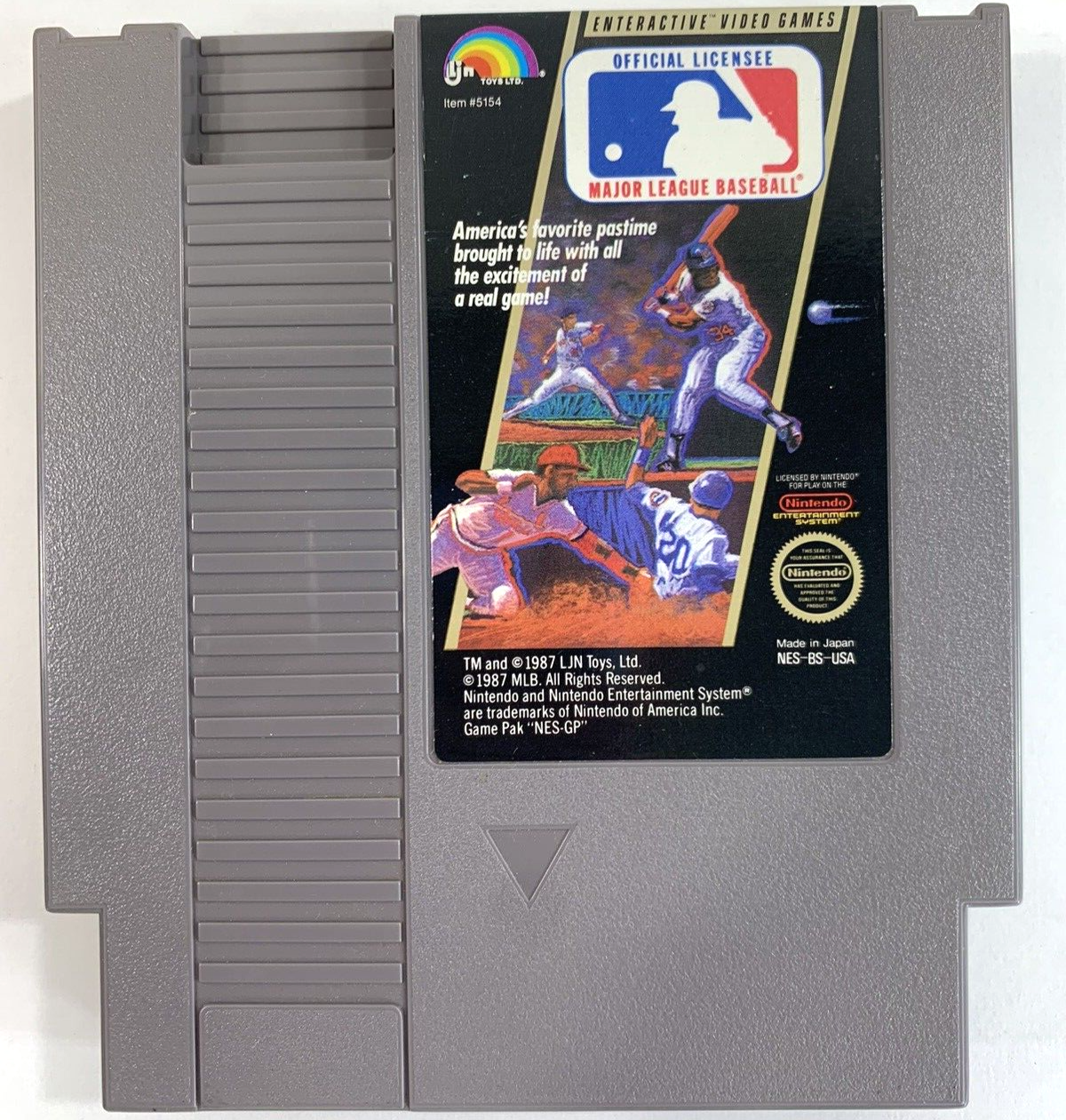 Major League Baseball (Nintendo NES, 1988) Game, Box, Insert, Sleeve - Tested