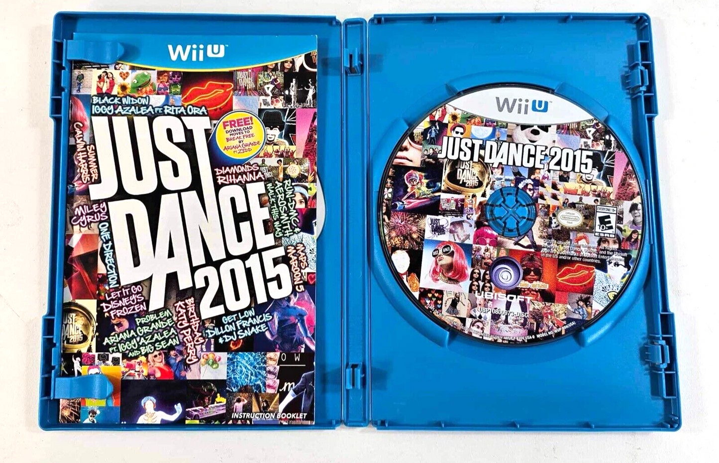 Just Dance 2015 (Nintendo Wii U, 2014) Game Case Manual - Tested