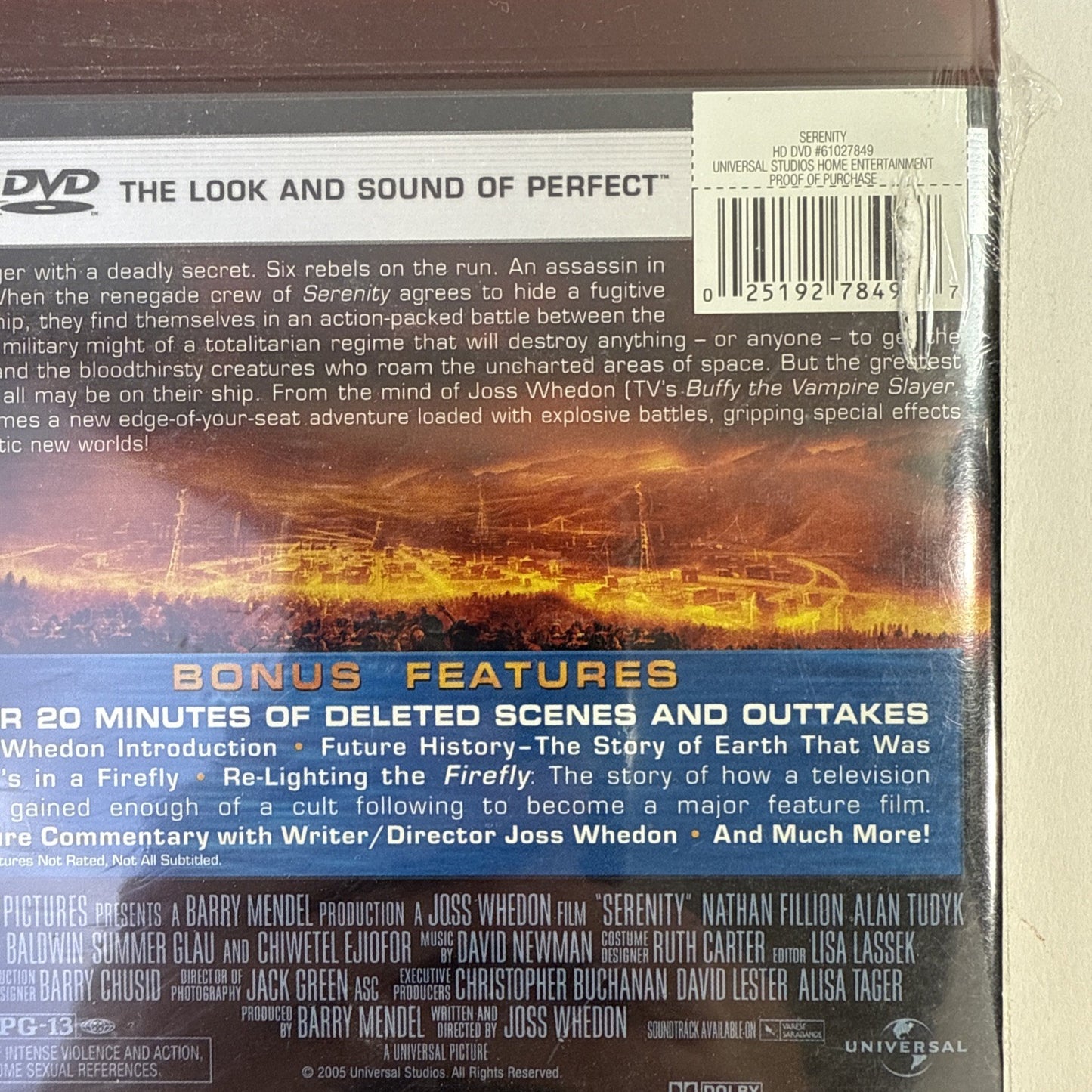 Serenity (HD DVD, 2006) New, Factory Sealed