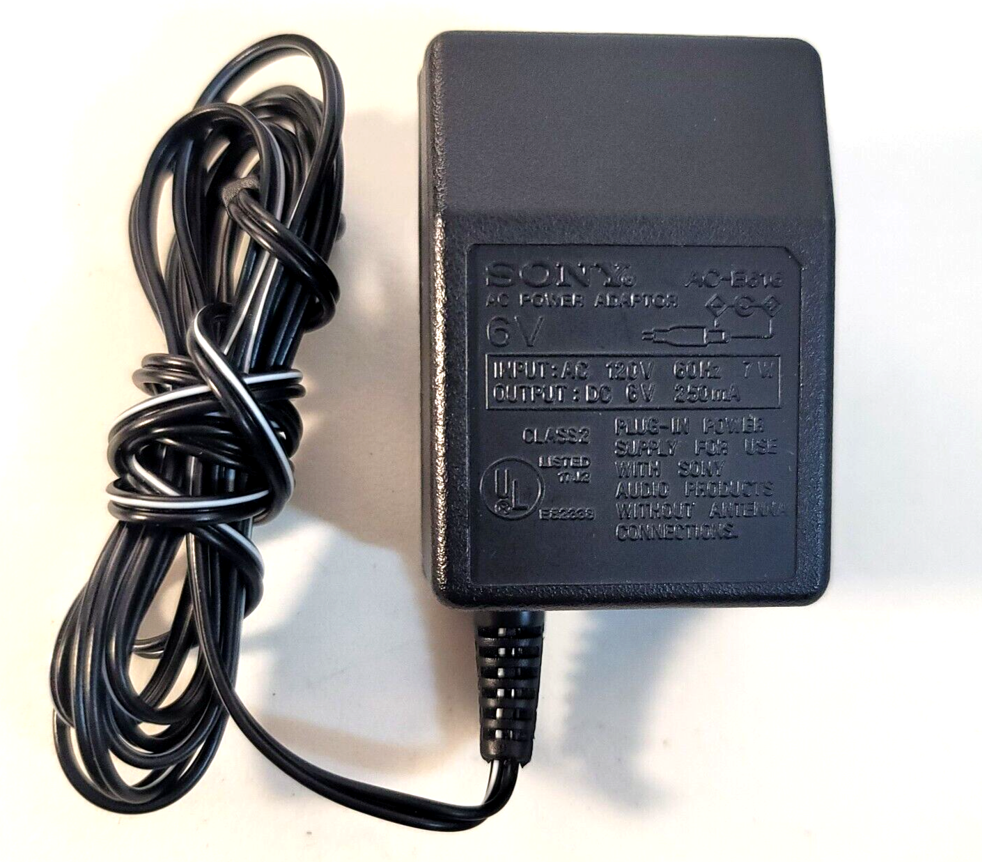 Sony 6V 250mA Model AC-E616 AC Adapter - Tested and Working