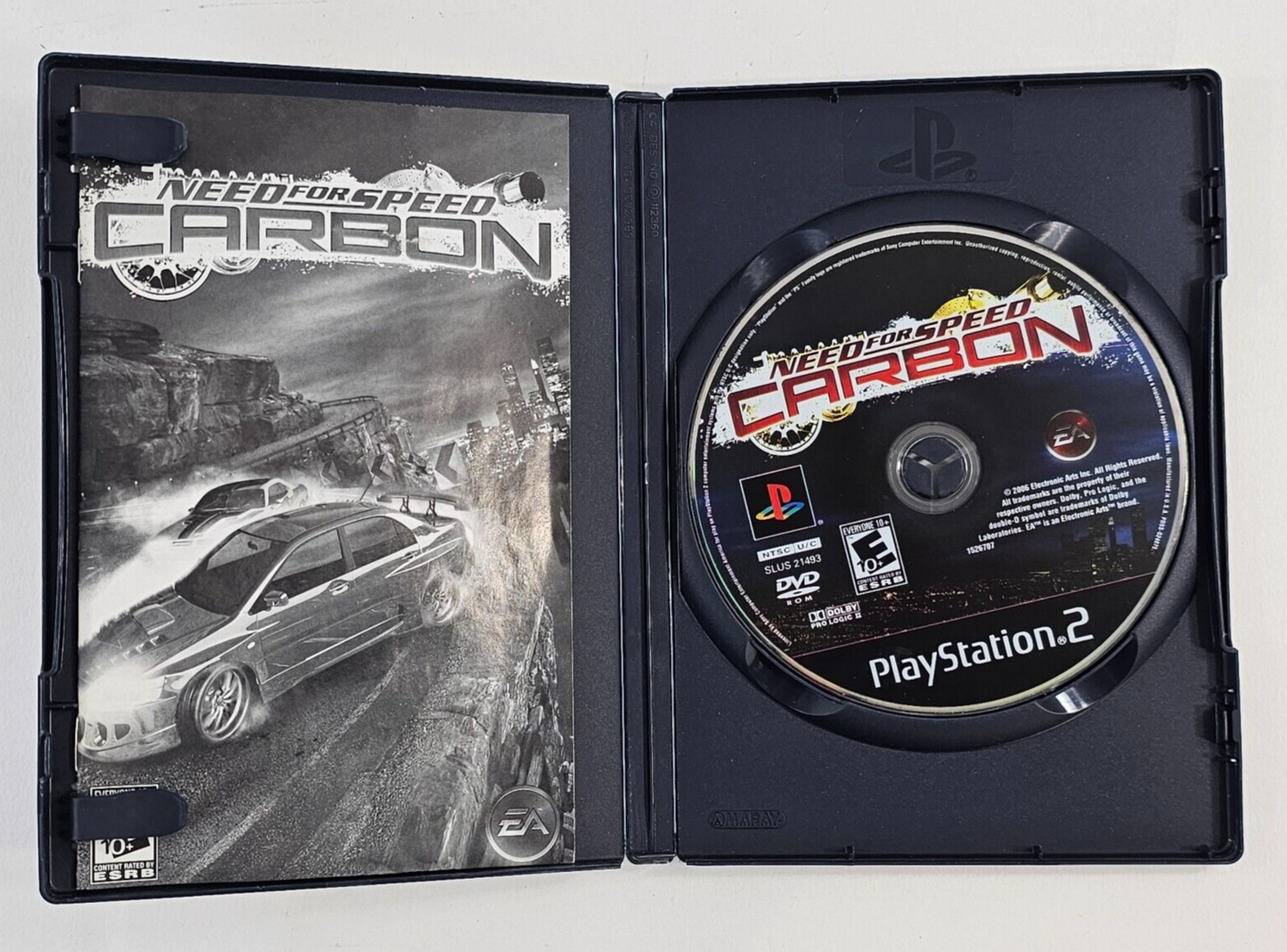Need for Speed: Carbon (Sony PlayStation 2, 2006) Game Case Manual - Tested