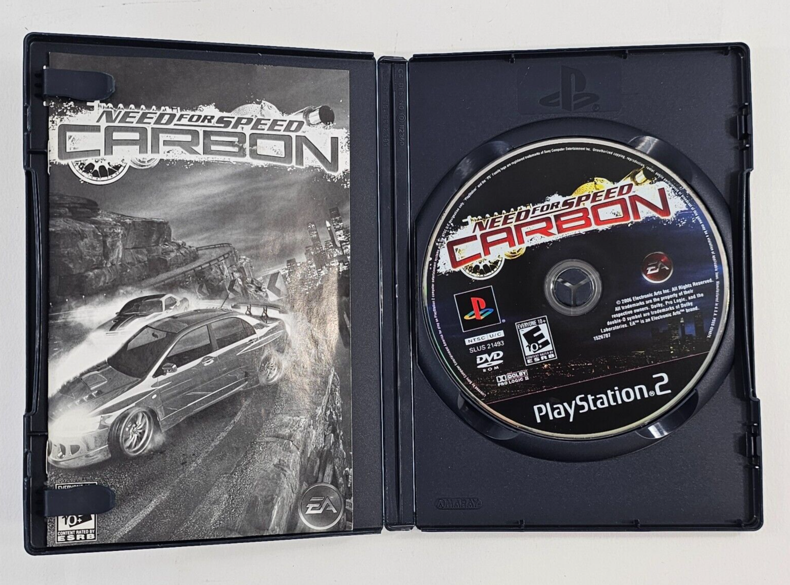 Need for Speed: Carbon (Sony PlayStation 2, 2006) Game Case Manual - Tested