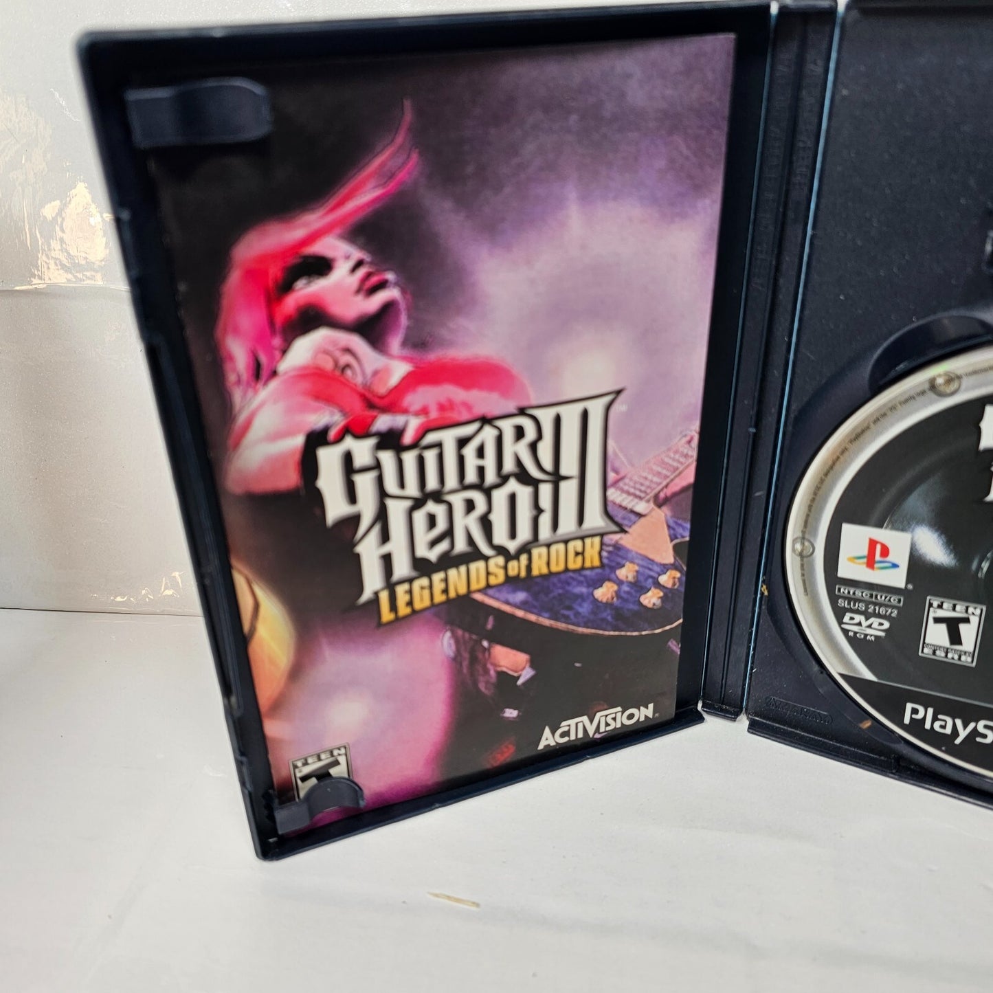 Guitar Hero 3 III Legends of Rock (Sony PlayStation 2, 2007) Game Case Manual