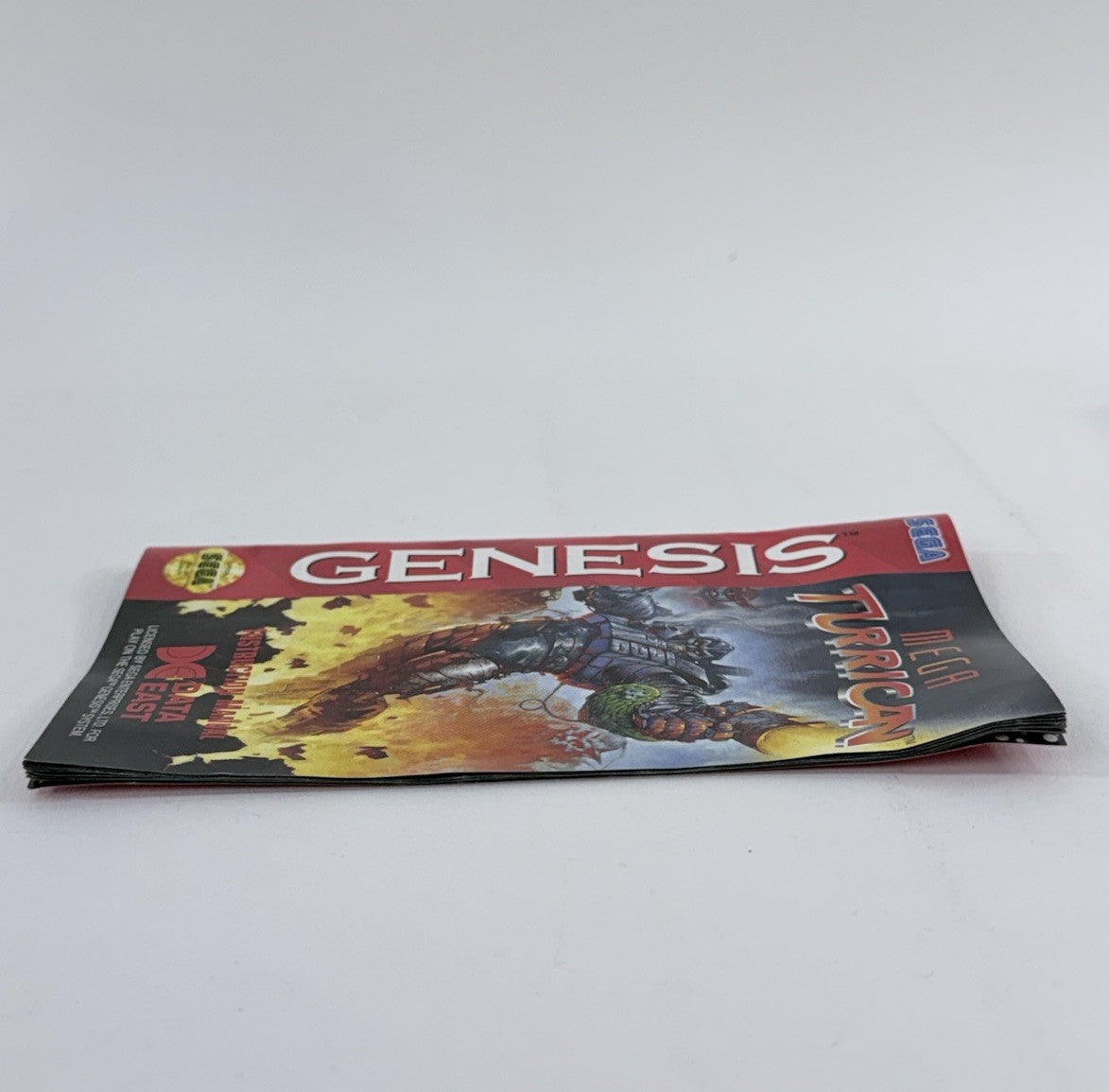 Mega Turrican (Sega Genesis, 1994) Game Case Manual Registration - Tested