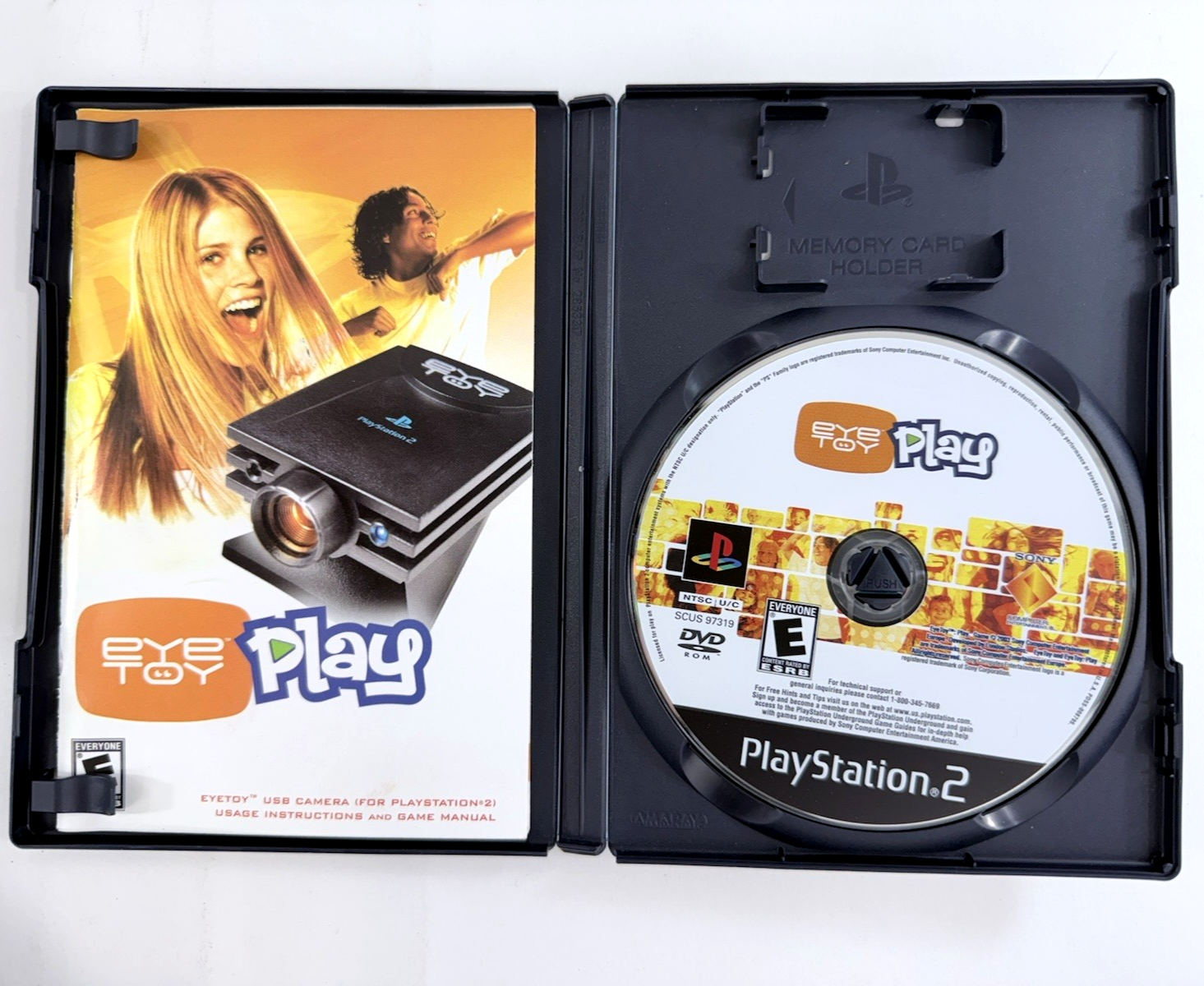 Eye Toy Play (PlayStation 2, 2003) Game, Case, Manual - No Camera - Tested
