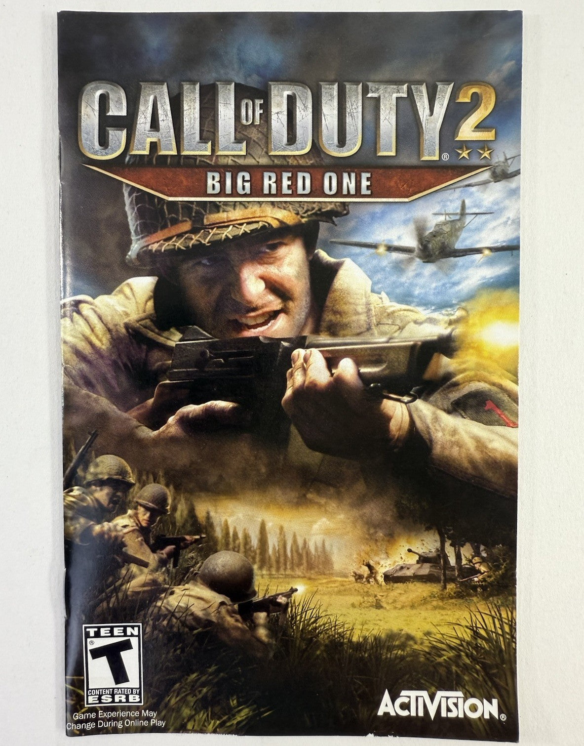 Call of Duty 2: Big Red One (Sony PlayStation 2, 2005) Game Case Manual - Tested