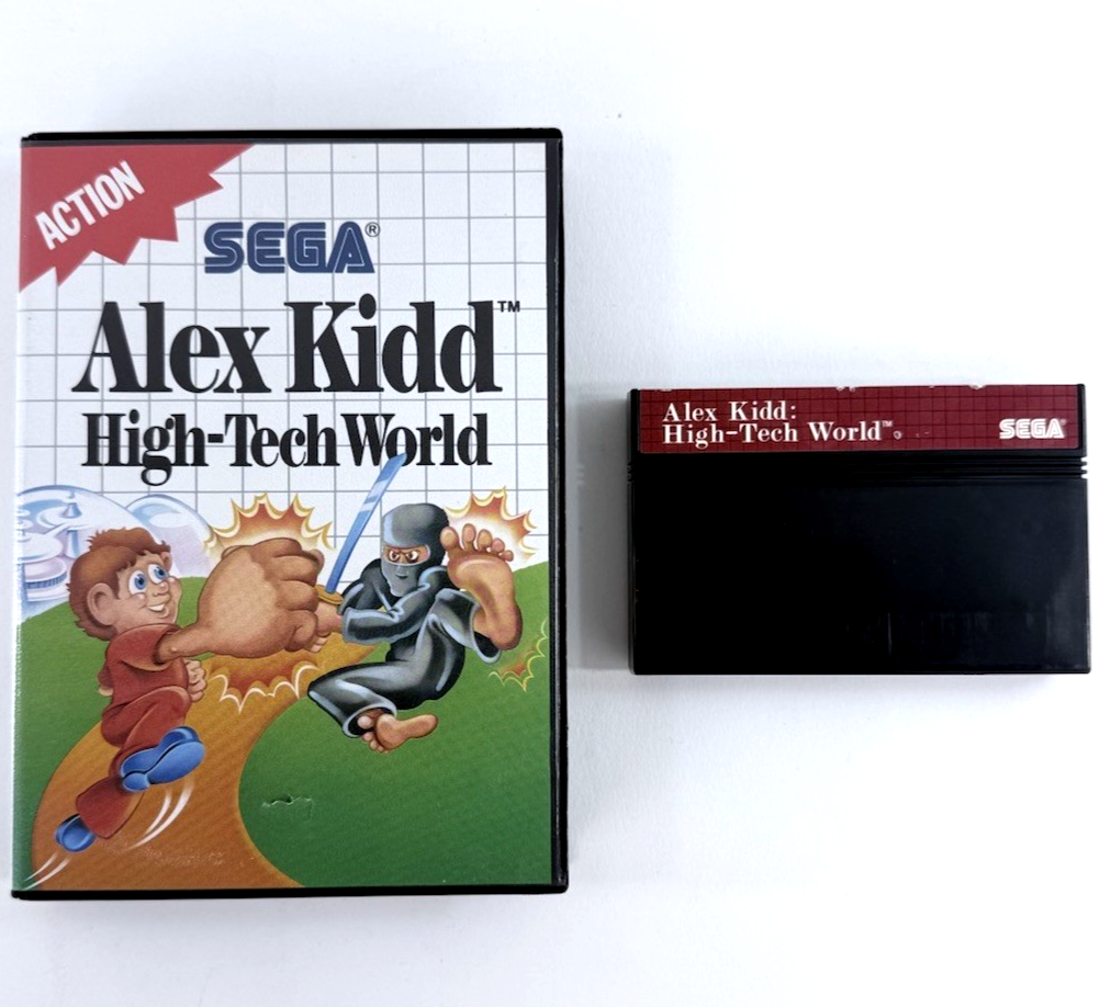 Alex Kidd in High-Tech World (Sega Master System, 1989) Game and Case - Tested