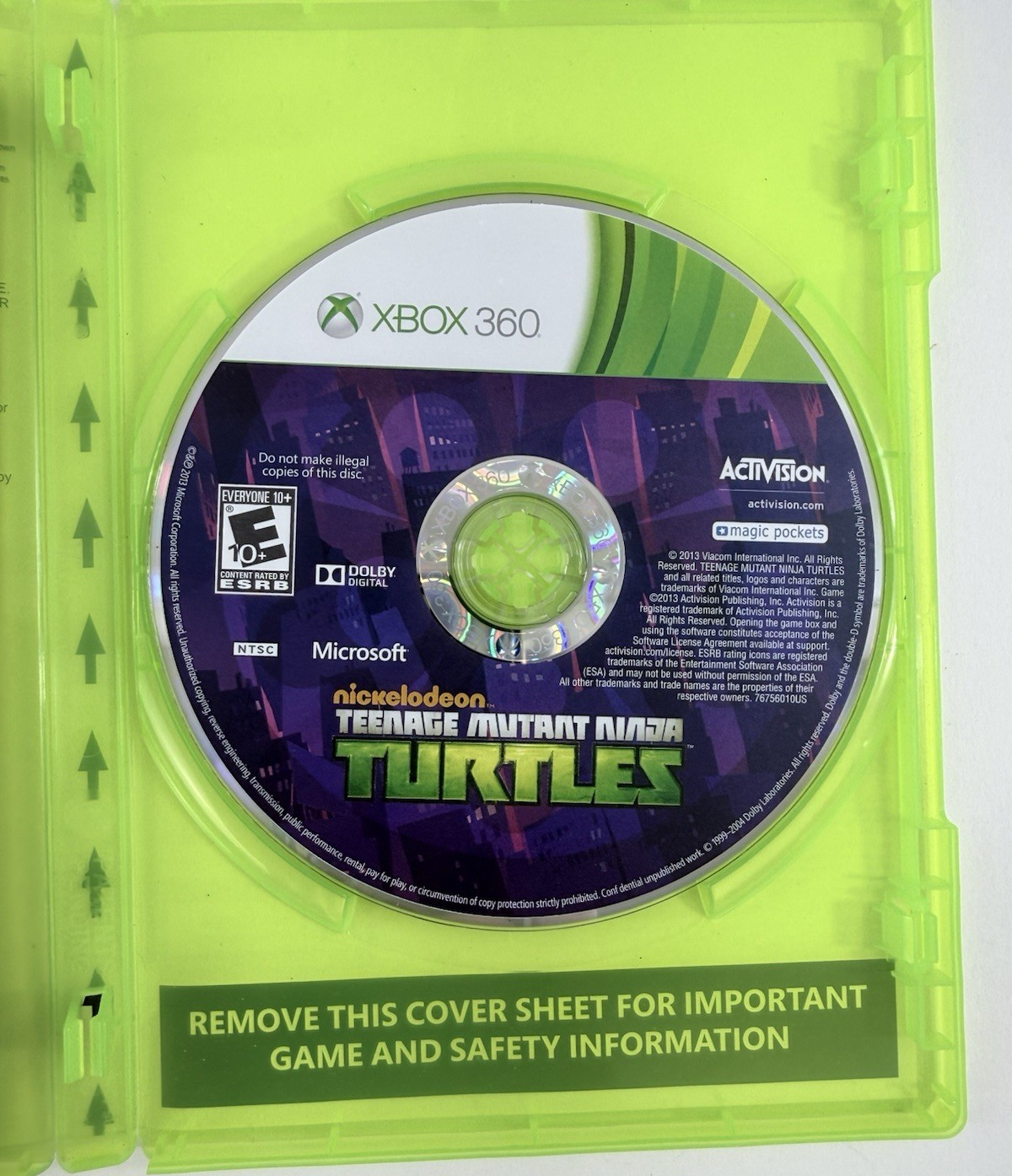 Nickelodeon Teenage Mutant Ninja Turtles (Microsoft Xbox 360, 2013) Tested