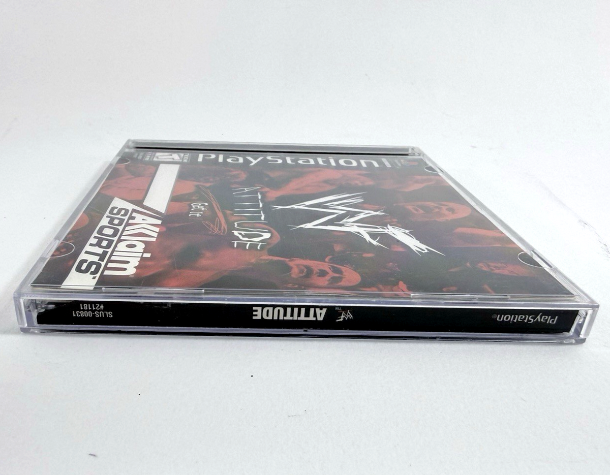 WWF Attitude (PlayStation 1, 1999) Game Case Manual - Tested and Working