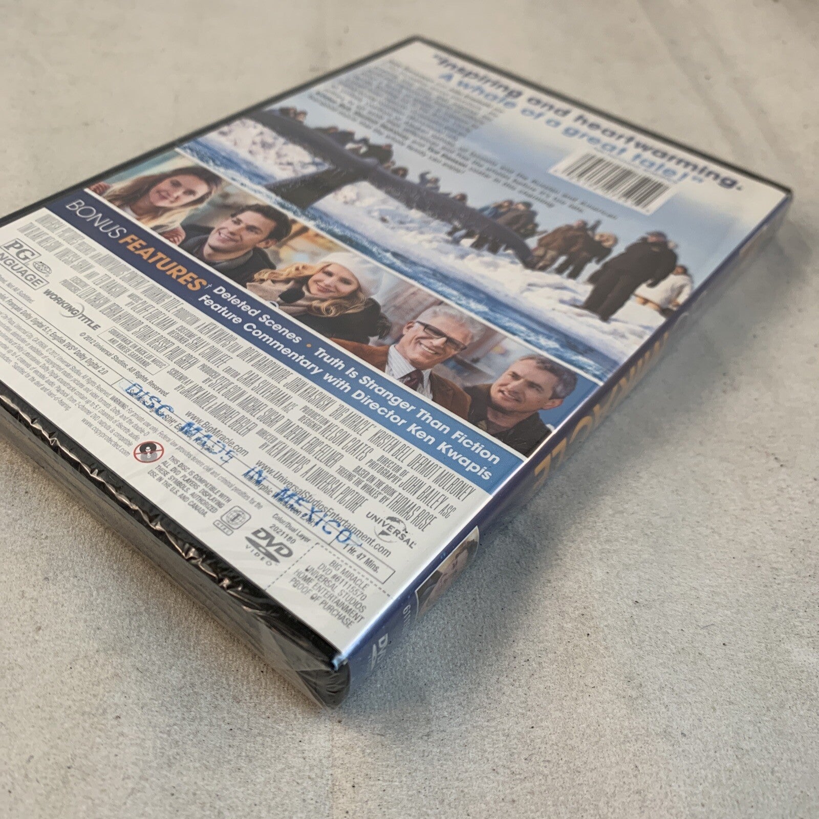 Big Miracle (DVD, 2012) NEW with Sleeve