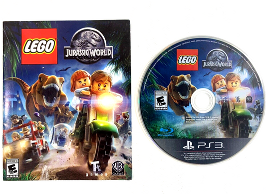 LEGO Jurassic World (Sony PlayStation 3, 2015) Game and Manual - Tested
