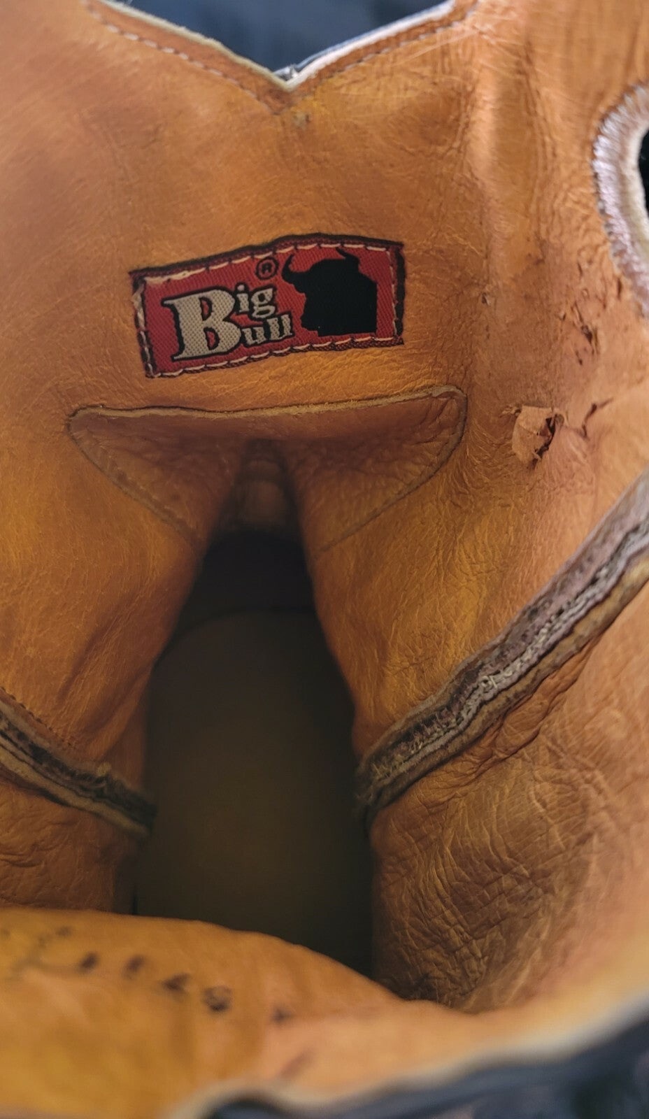 Big Bull Women's Cowboy Boots Size 7.5 Authentic Mexican Leather Good Shape