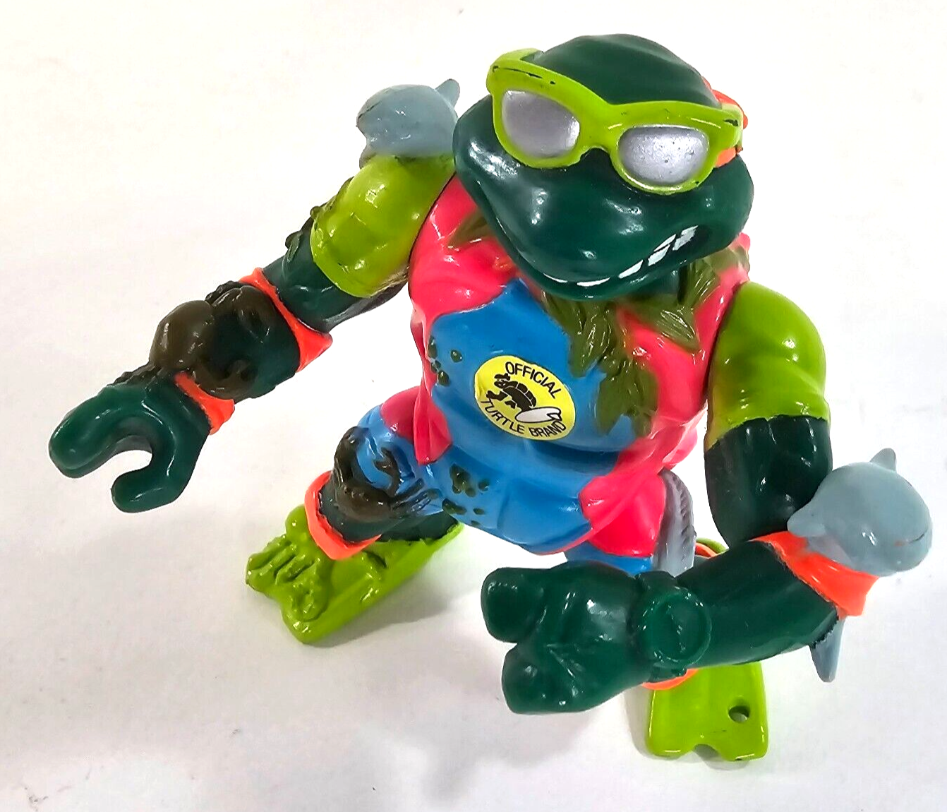 Playmates 1990 Teenage Mutant Ninja Turtles Mike the Sewer Surfer Action Figure