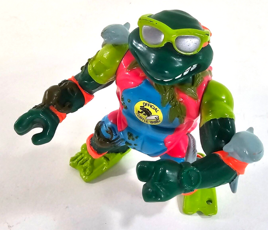 Playmates 1990 Teenage Mutant Ninja Turtles Mike the Sewer Surfer Action Figure