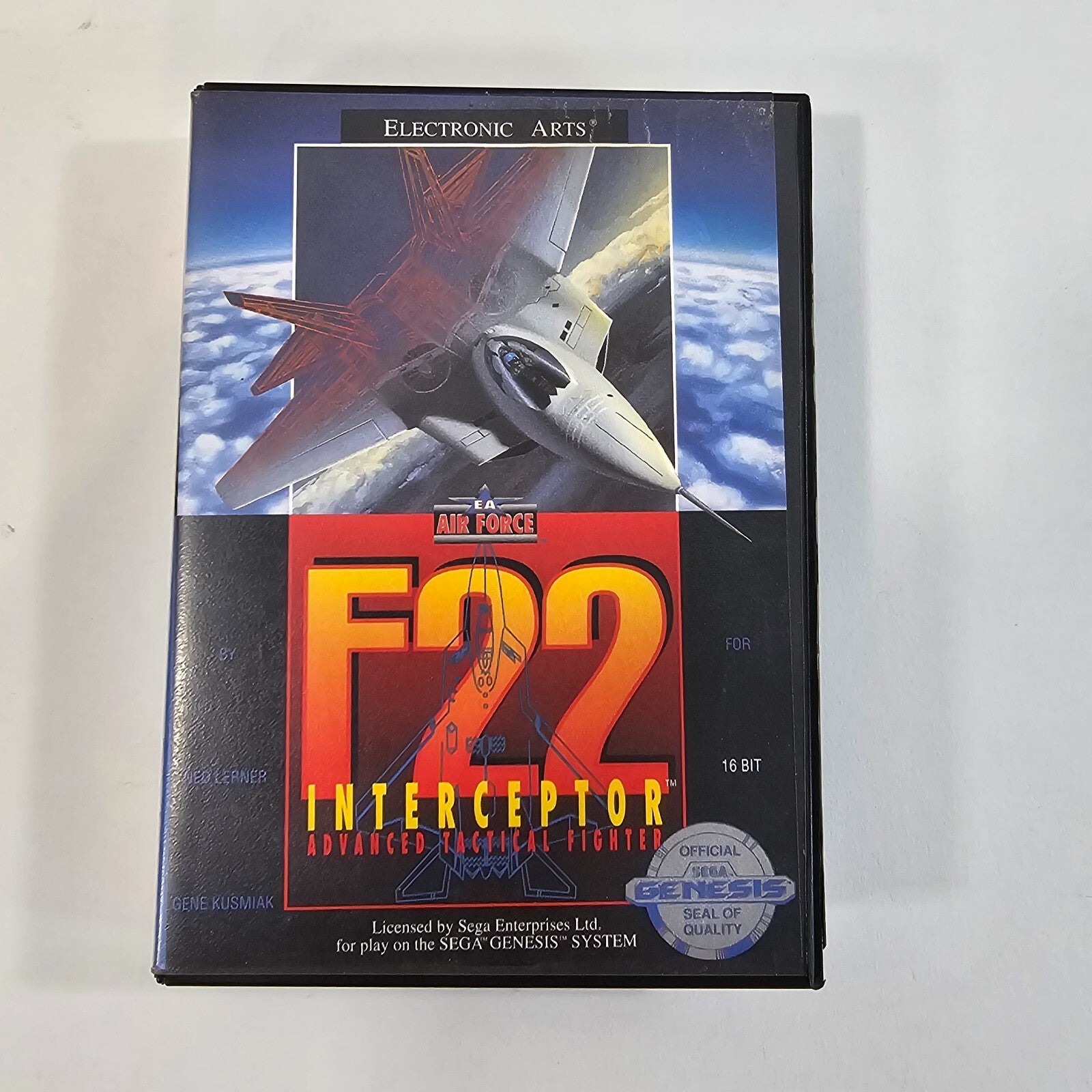 F22 Interceptor (Sega Genesis, 1991) Game and Case - Tested