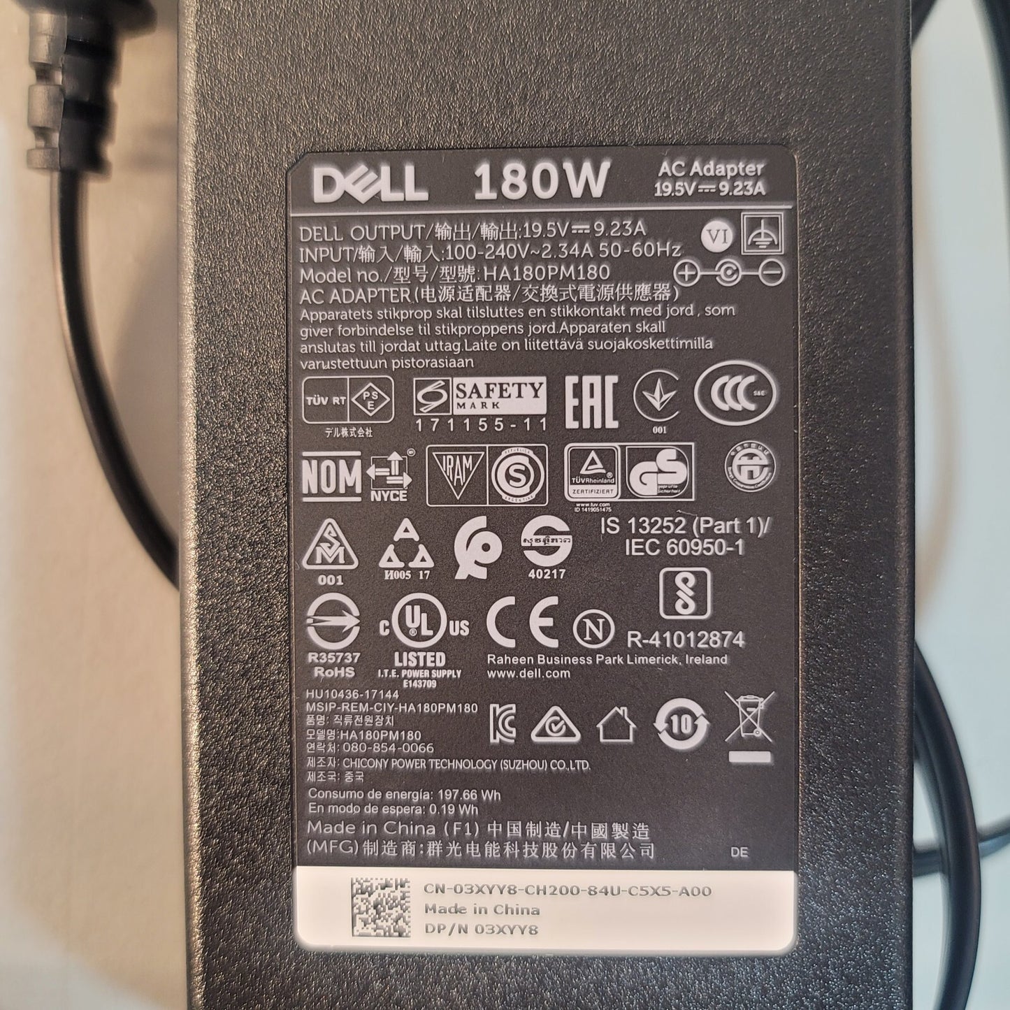 Dell WD15 4K USB-C Docking Station K17A K17A001 5FDDV with Charger - Tested