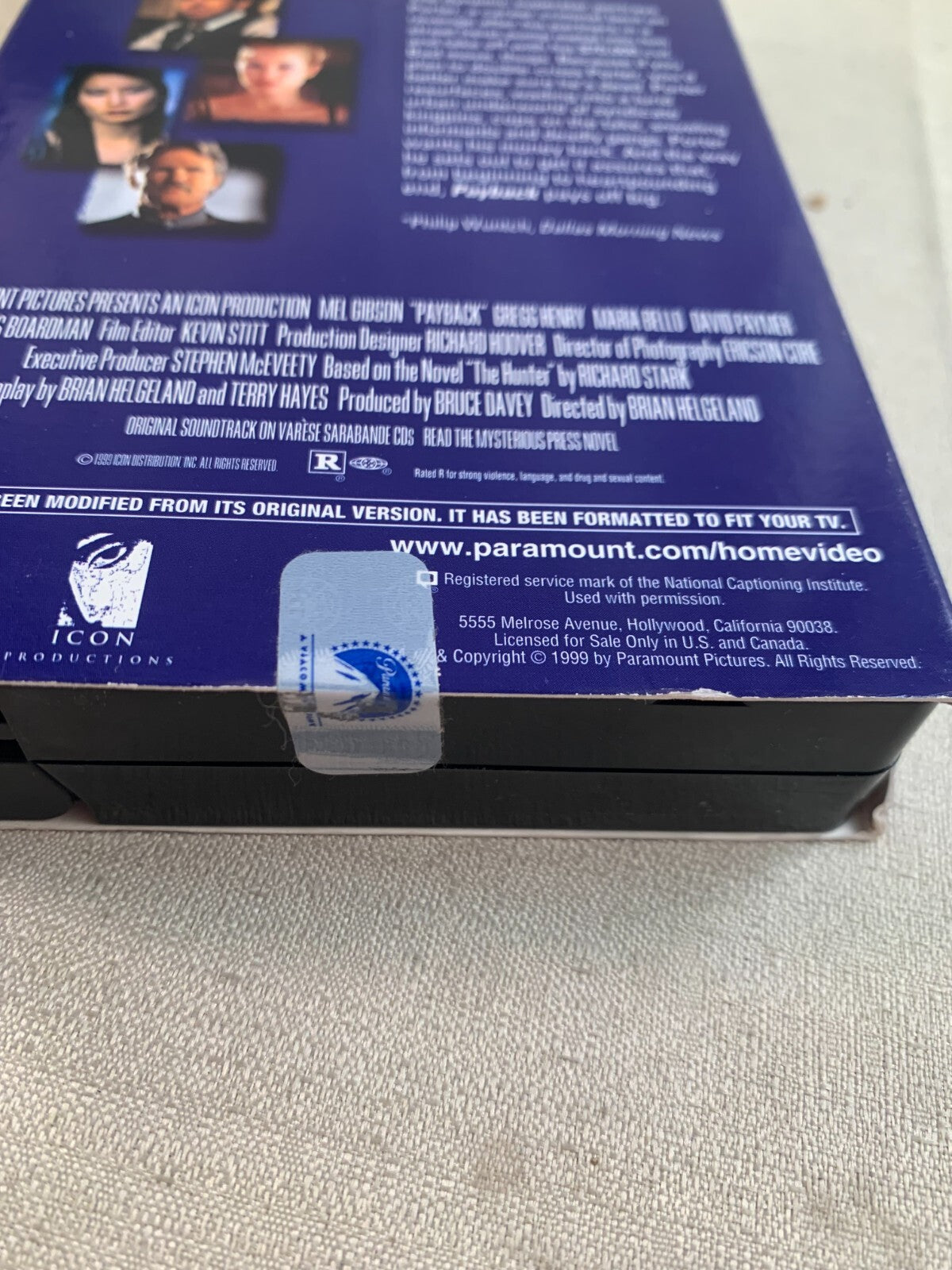 Payback/Tim (VHS bundle) Mel Gibson movies!