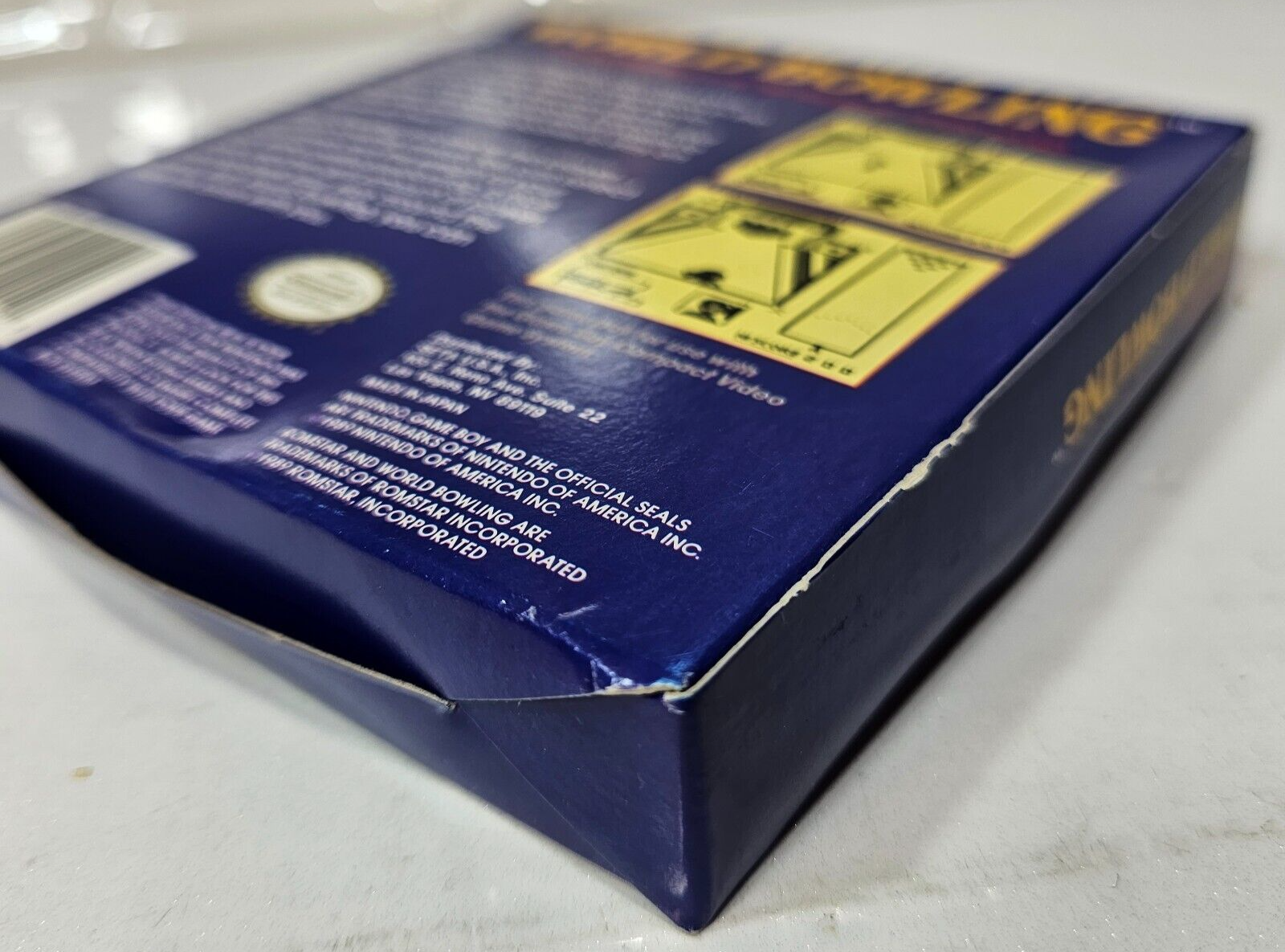 World Bowling (Nintendo Game Boy, 1990) Game Box Manual Poster Inserts - Tested