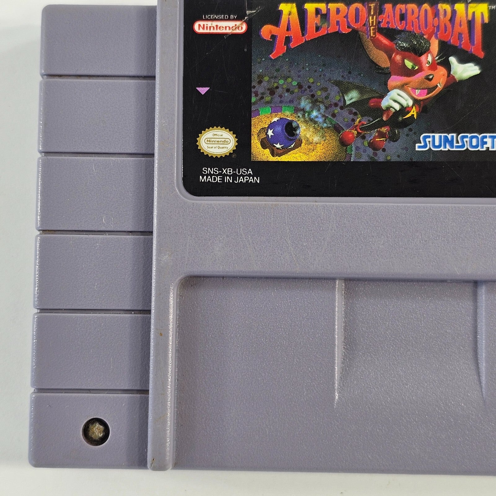 Aero the Acro-Bat (Super Nintendo, 1993) Game Cartridge - Tested and Working