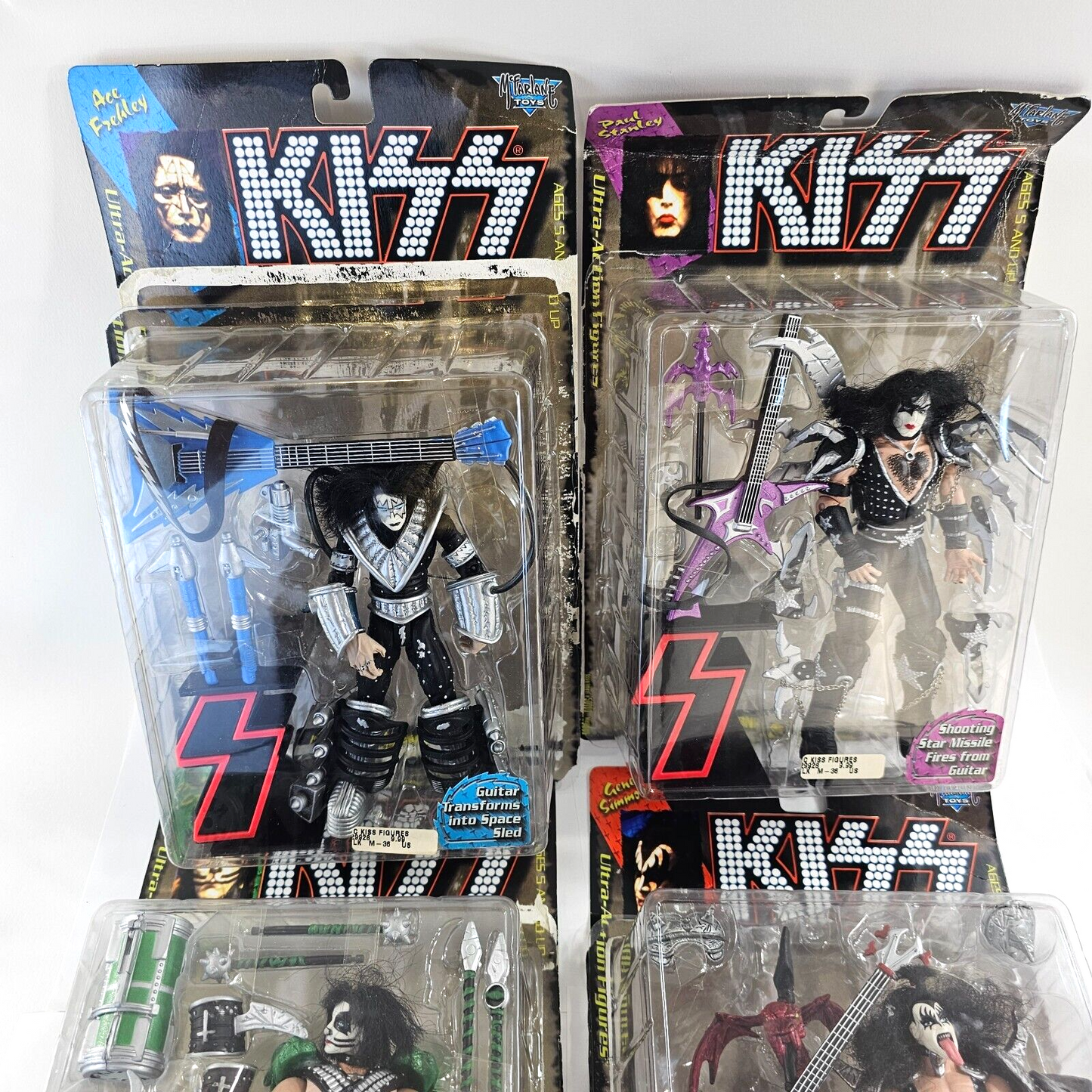 McFarlane Toys 1997 KISS Ultra Action Figures with Original Boxes - Read