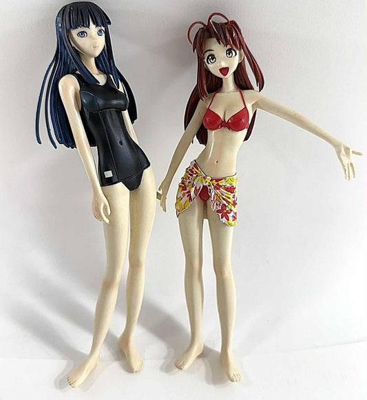 Love Hina 2005 Narusegawa Naru and Motoko Aoyama 8" Swimsuit Figure Set - Read