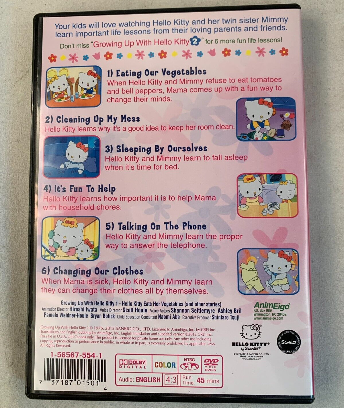 Growing Up with Hello Kitty 1 and 2 (DVD bundle, 2012) - Tested