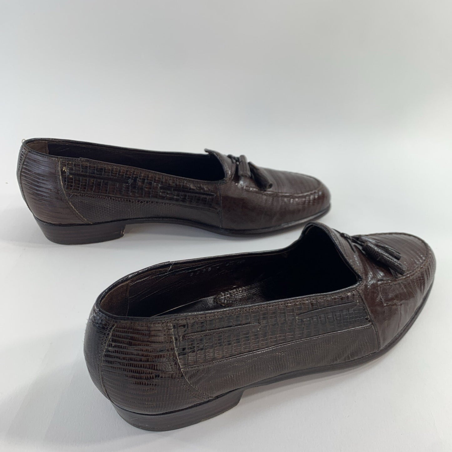 Rodolfo Valentino Size 9.5 Men's Genuine Alligator Leather Slip-On Derby Shoes