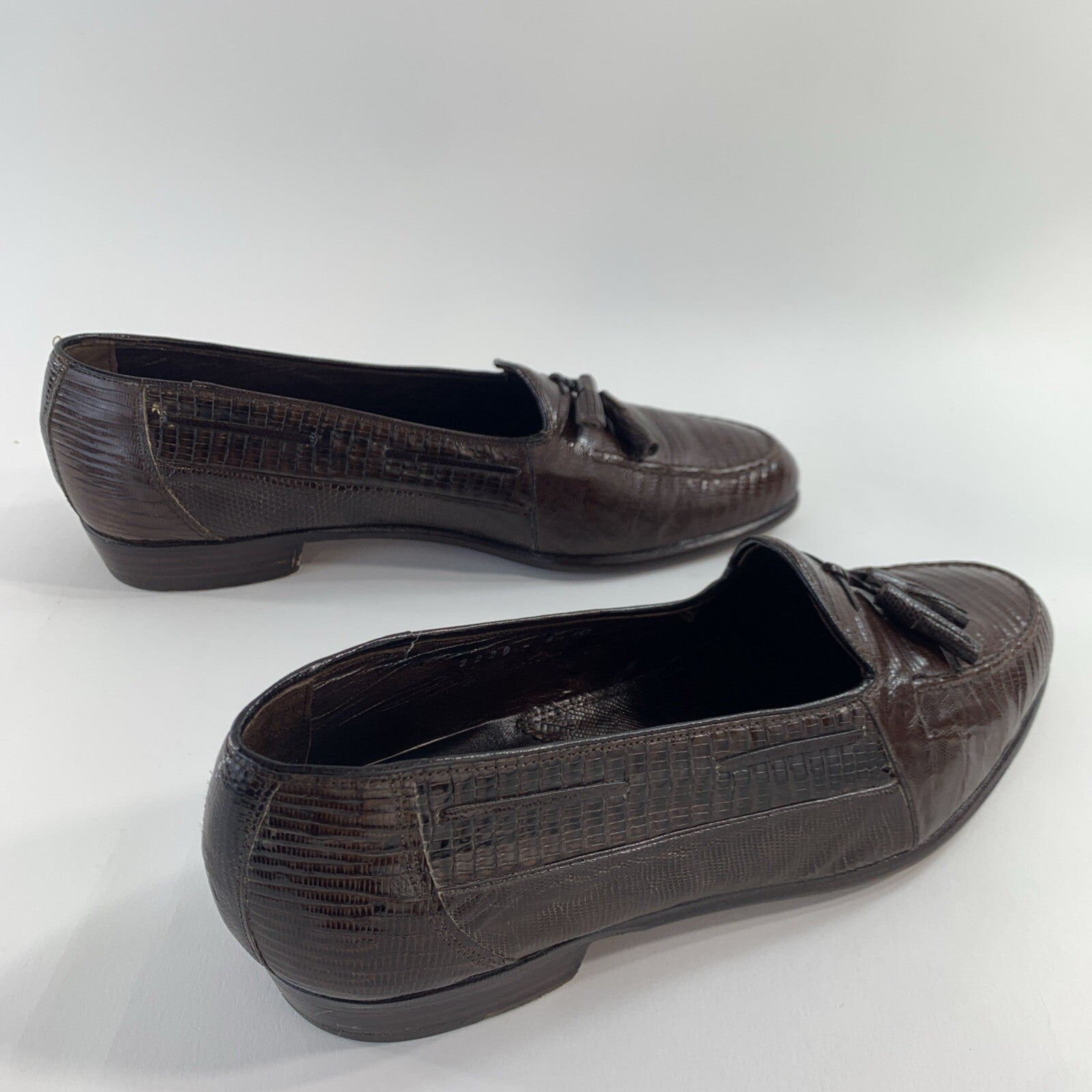 Rodolfo Valentino Size 9.5 Men's Genuine Alligator Leather Slip-On Derby Shoes