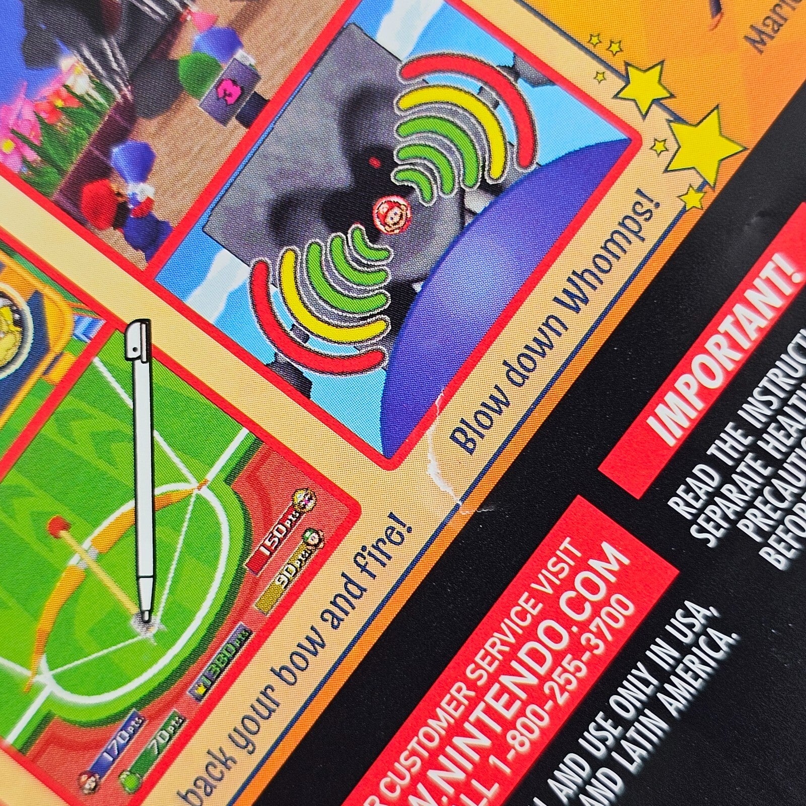 Mario Party DS (Nintendo DS, 2007) Case, Manual, Inserts Only - No Game