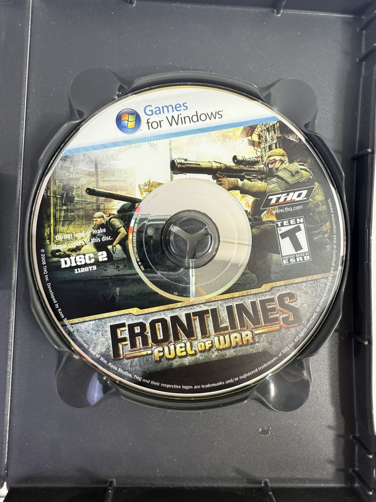 Frontlines: Fuel of War (PC, 2008) Game Discs, Case, Manual, Insert, Key