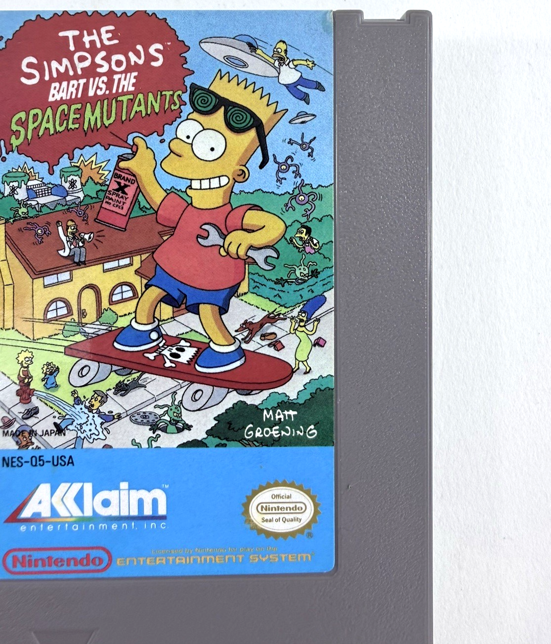 The Simpsons: Bart vs. the Space Mutants (Nintendo NES, 1991) Game Cartridge