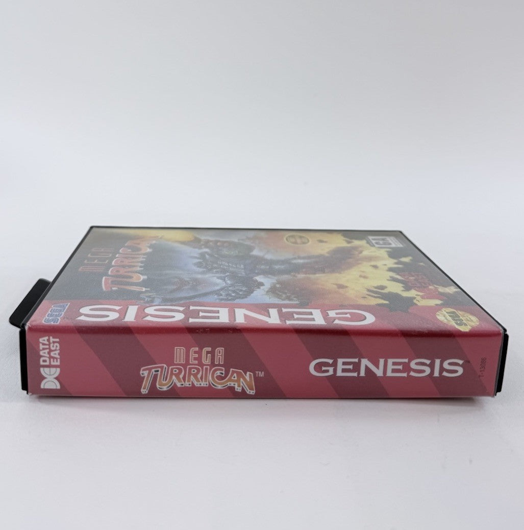 Mega Turrican (Sega Genesis, 1994) Game Case Manual Registration - Tested