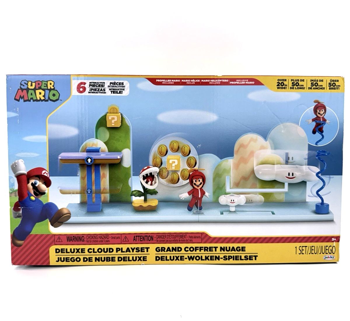 Jakks Pacific 2021 Super Mario Deluxe Cloud Playset - New, Factory Sealed