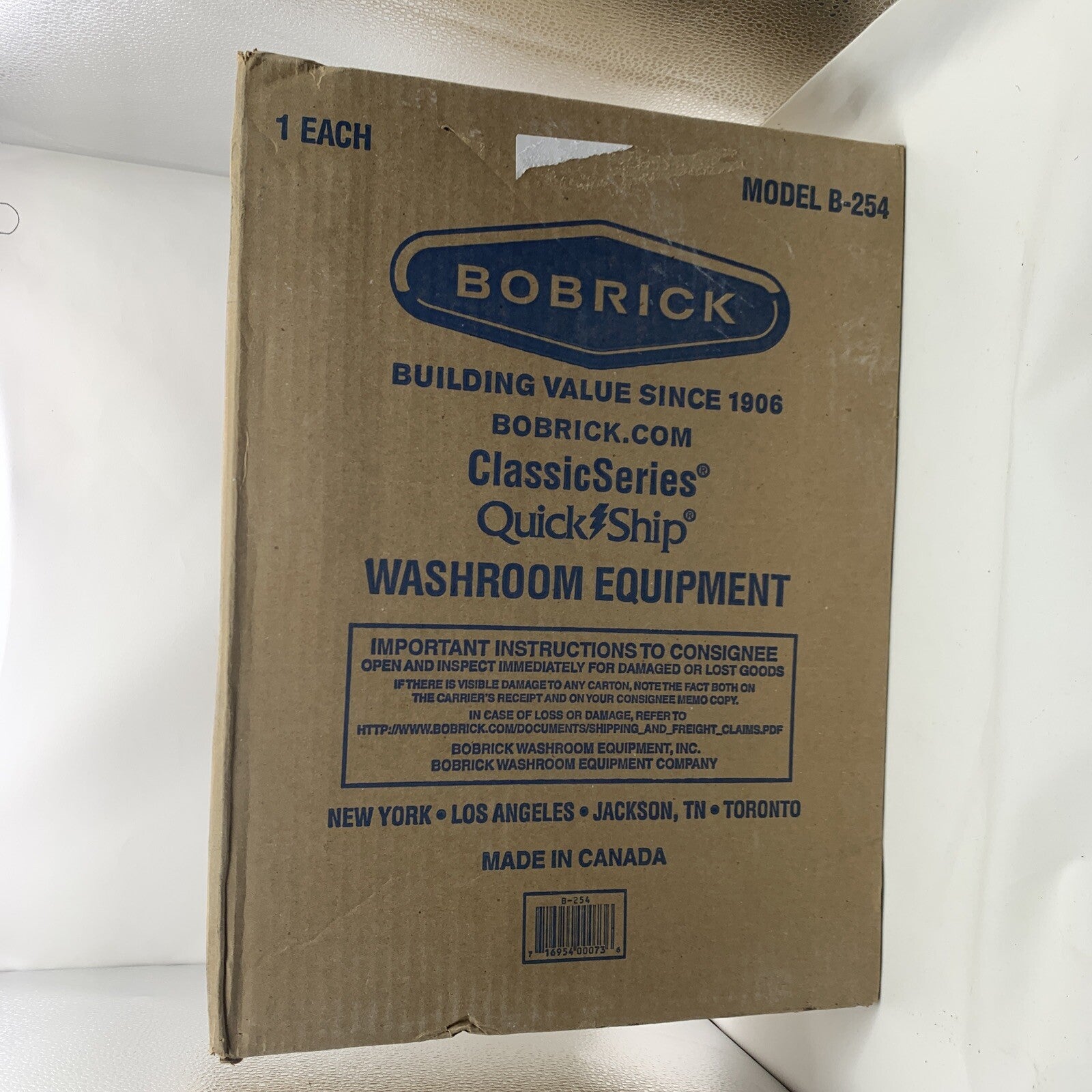 Bobrick B-254 Surface Mount Sanitary Napkin Disposal Receptacle
