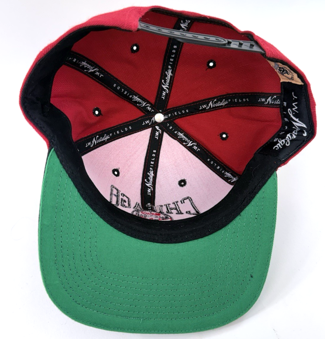 J. W. Nostalgic Fields Chicago Giants The Negro League Red/Black Snapback Cap