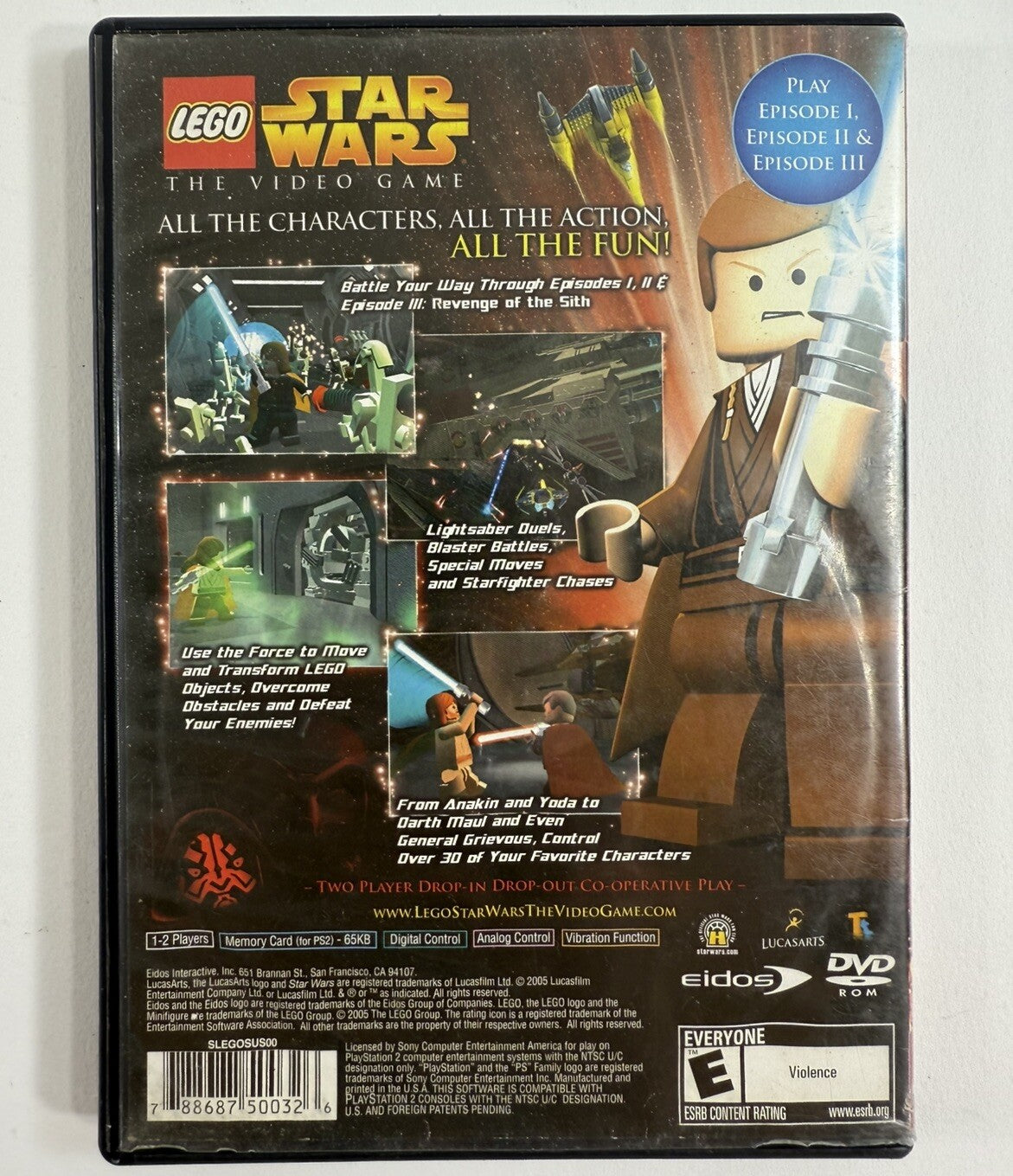 LEGO Star Wars: The Video Game (PlayStation 2, 2005) Game Case Manual - Tested