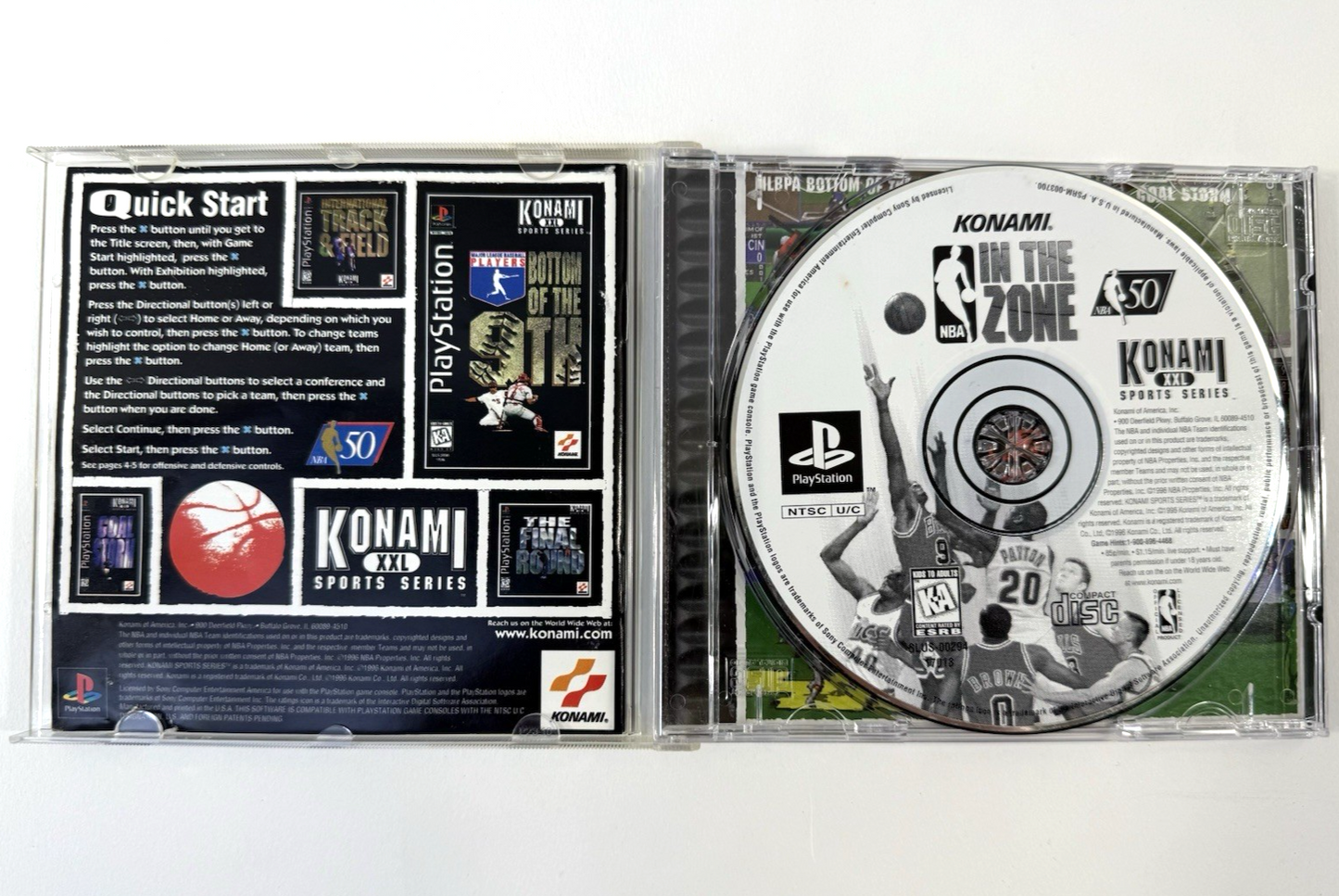 NBA: In the Zone 2 (Sony PlayStation 1, 1996) Game Case Manual Registration Card