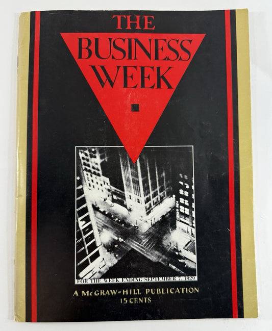 The Business Week - September 7, 1929 - McGraw-Hill - First Issue 1960s Reprint
