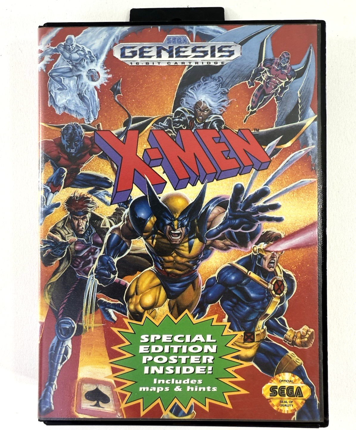 X-Men (Sega Genesis, 1993) Game and Case - Tested And Working