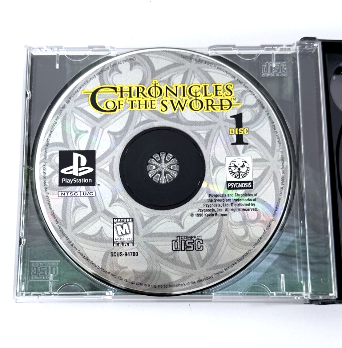 Chronicles of the Sword (PlayStation 1, 1996) Game Discs Case Manual - Tested