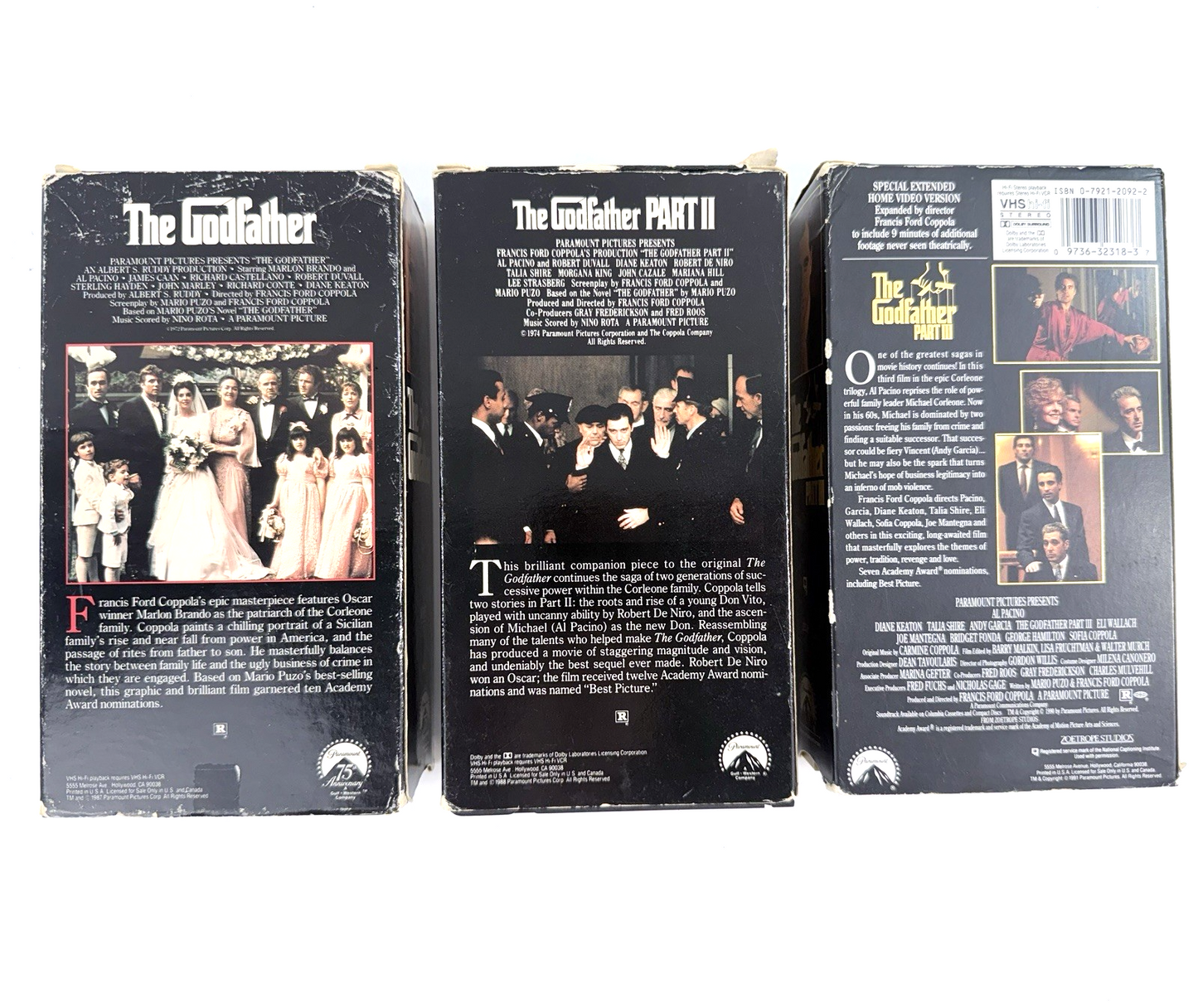 The Godfather (VHS Bundle) Godfather II, Godfather III Director’s Cut - Tested