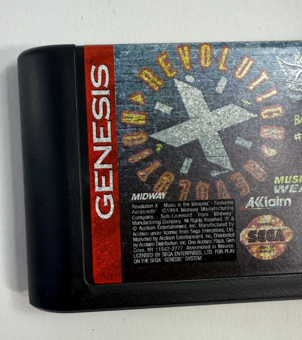 Revolution X f. Aerosmith (Genesis, 1995) Game Case Manual Poster Registration