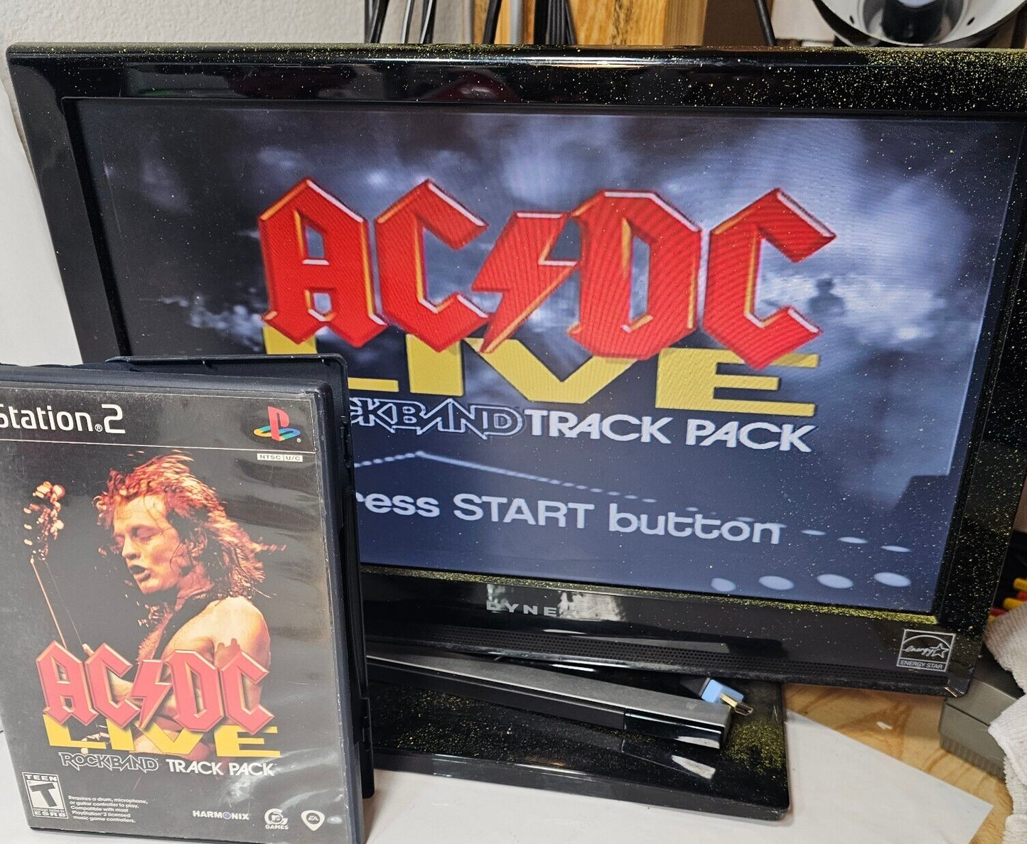 AC/DC Live Rock Band Track Pack (Playstation 2, 2008) Game Case Manual Insert