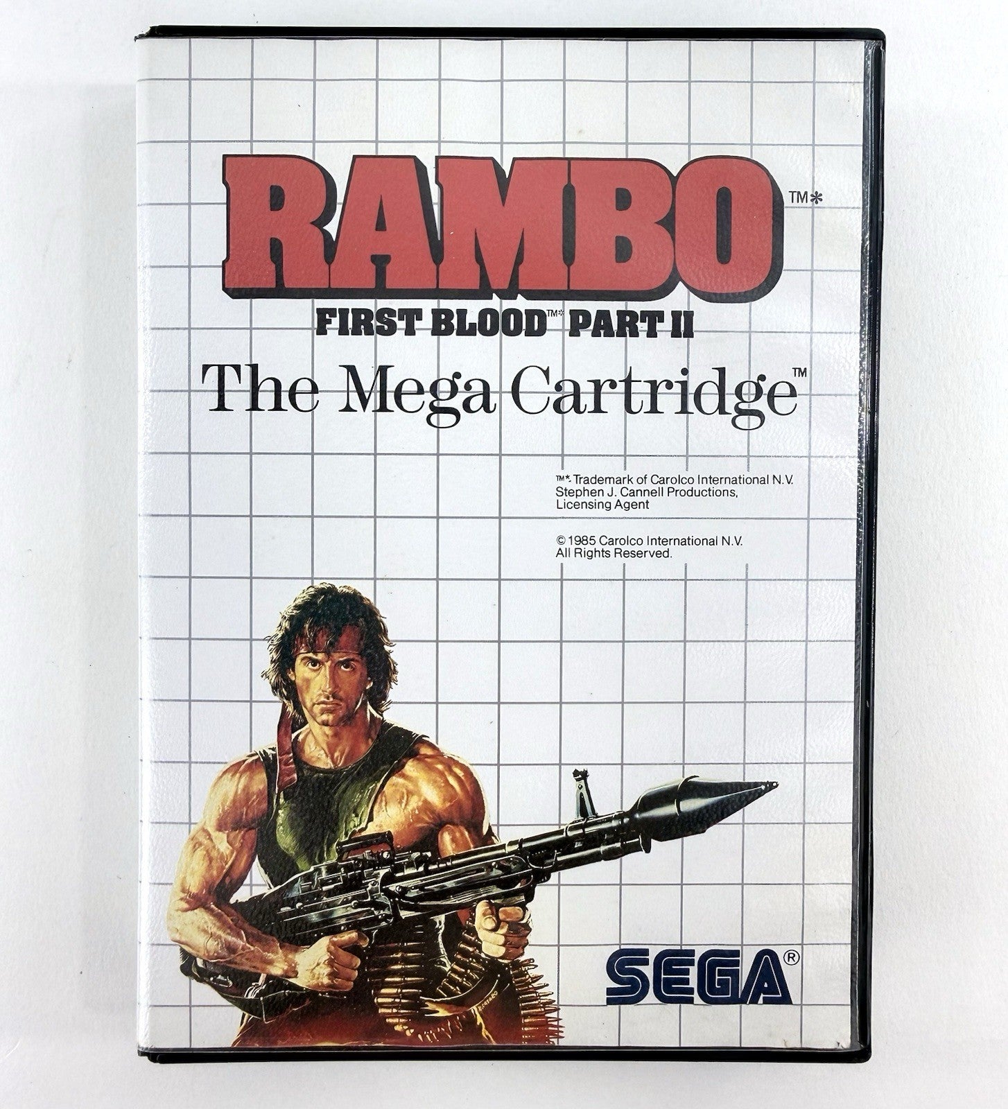 Rambo: First Blood Part II (Sega Master System, 1986) Game and Case  - Tested