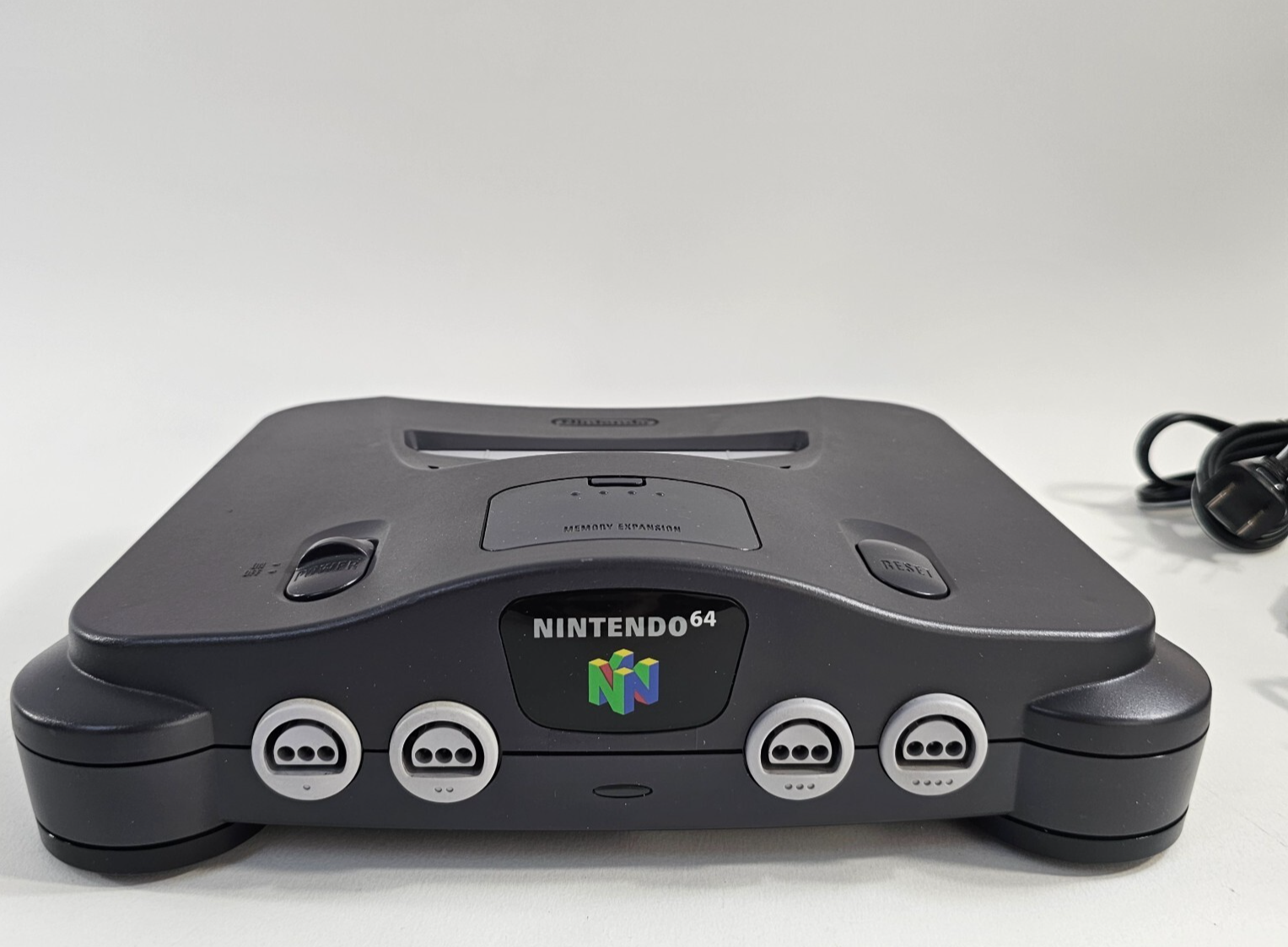 Nintendo 64 Black Home Console with Controller + Cables - Tested and Working