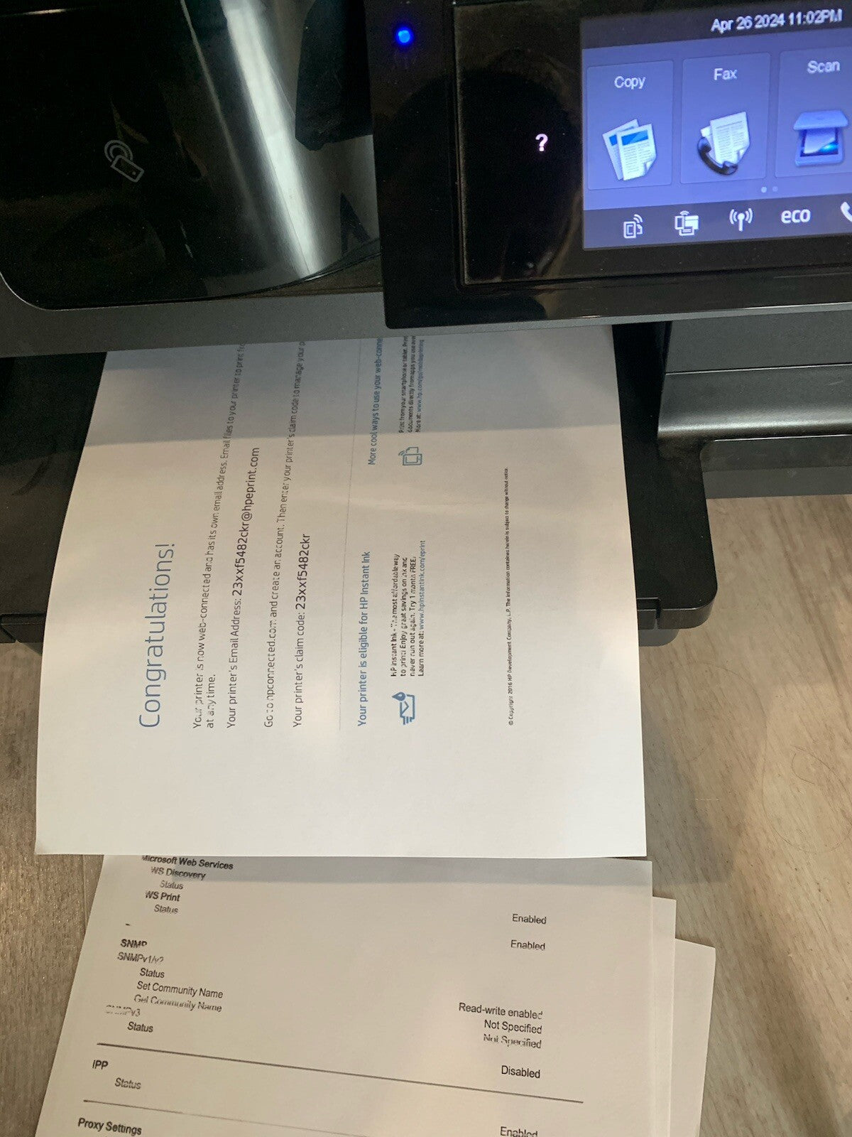 HP Officejet Pro 8625 e-All-in-One Printer - Tested and Working