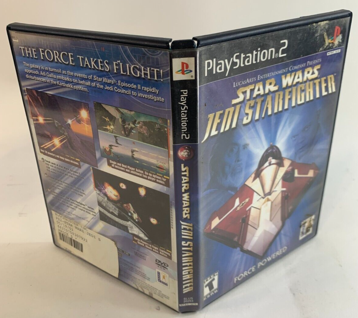 Star Wars: Jedi Starfighter (Sony PlayStation 2, 2002) Game Case Manual CIB